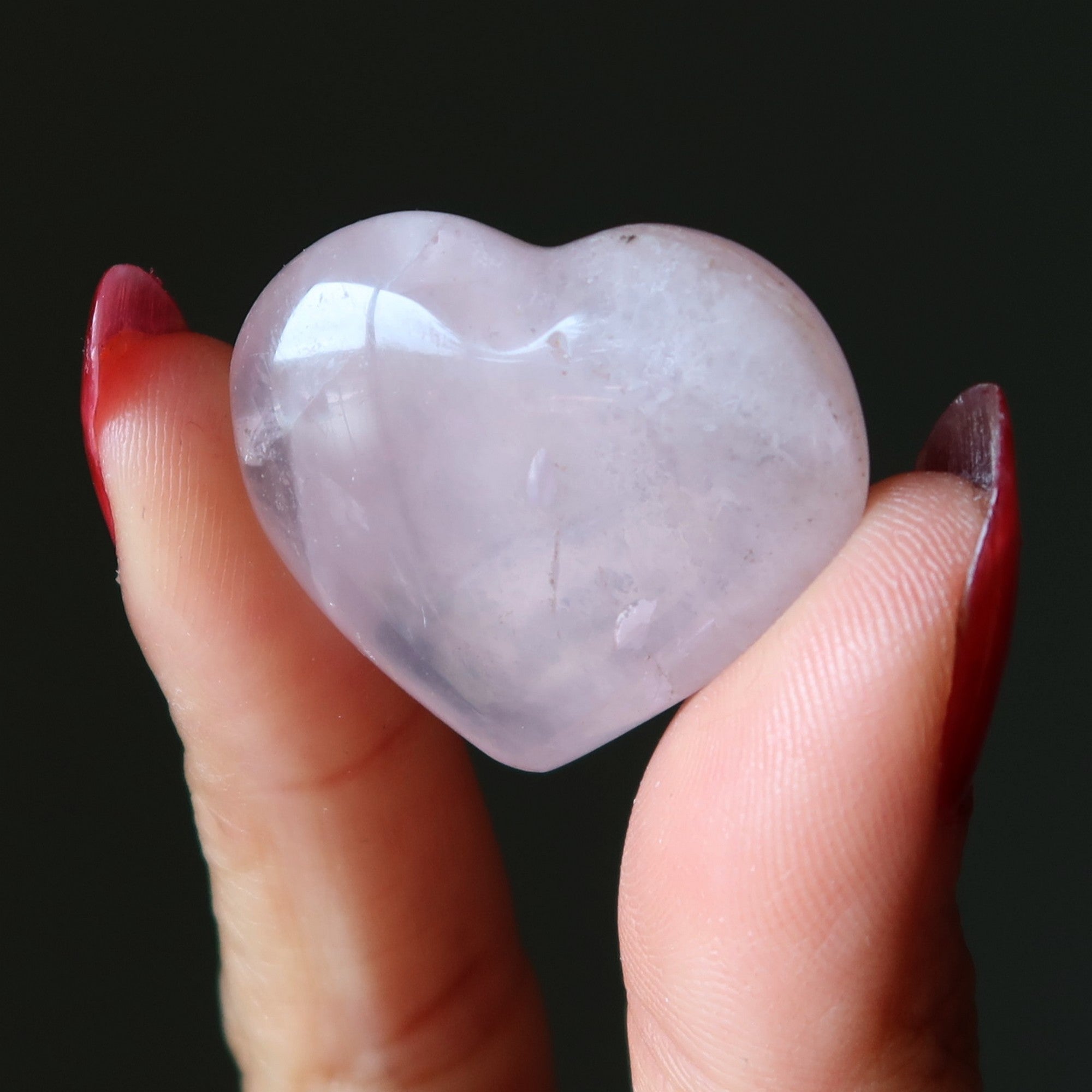 Quartz rose Cœur Rose tendre Pierre de l'amour