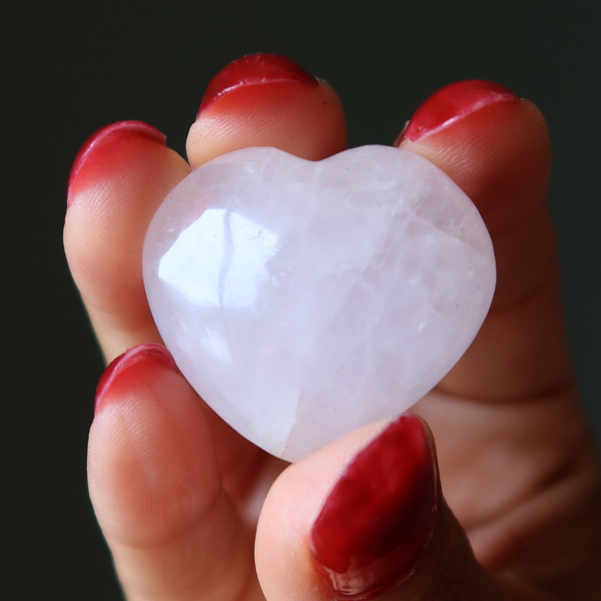 Quartz rose Cœur Rose tendre Pierre de l'amour