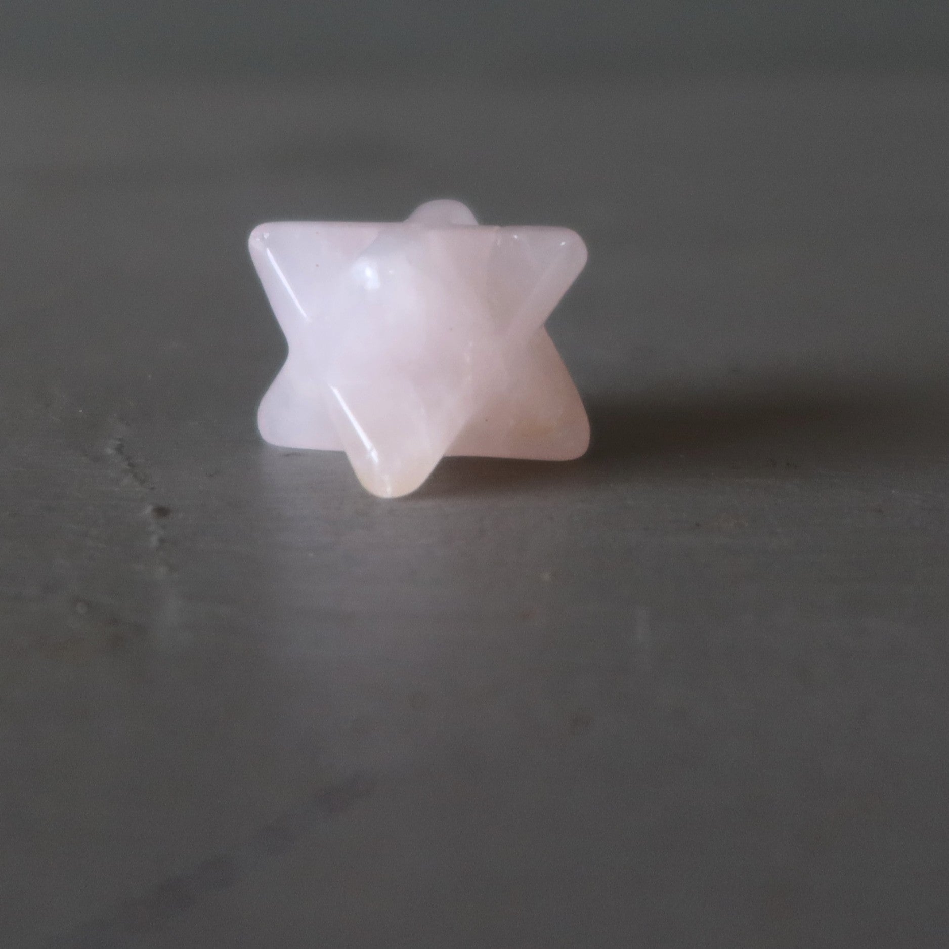 Rosenquarz Merkaba Liebe in der Luft Heiliger Sternenstein
