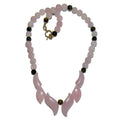 Rose Quartz Necklace Tigers Eye Flames Passion