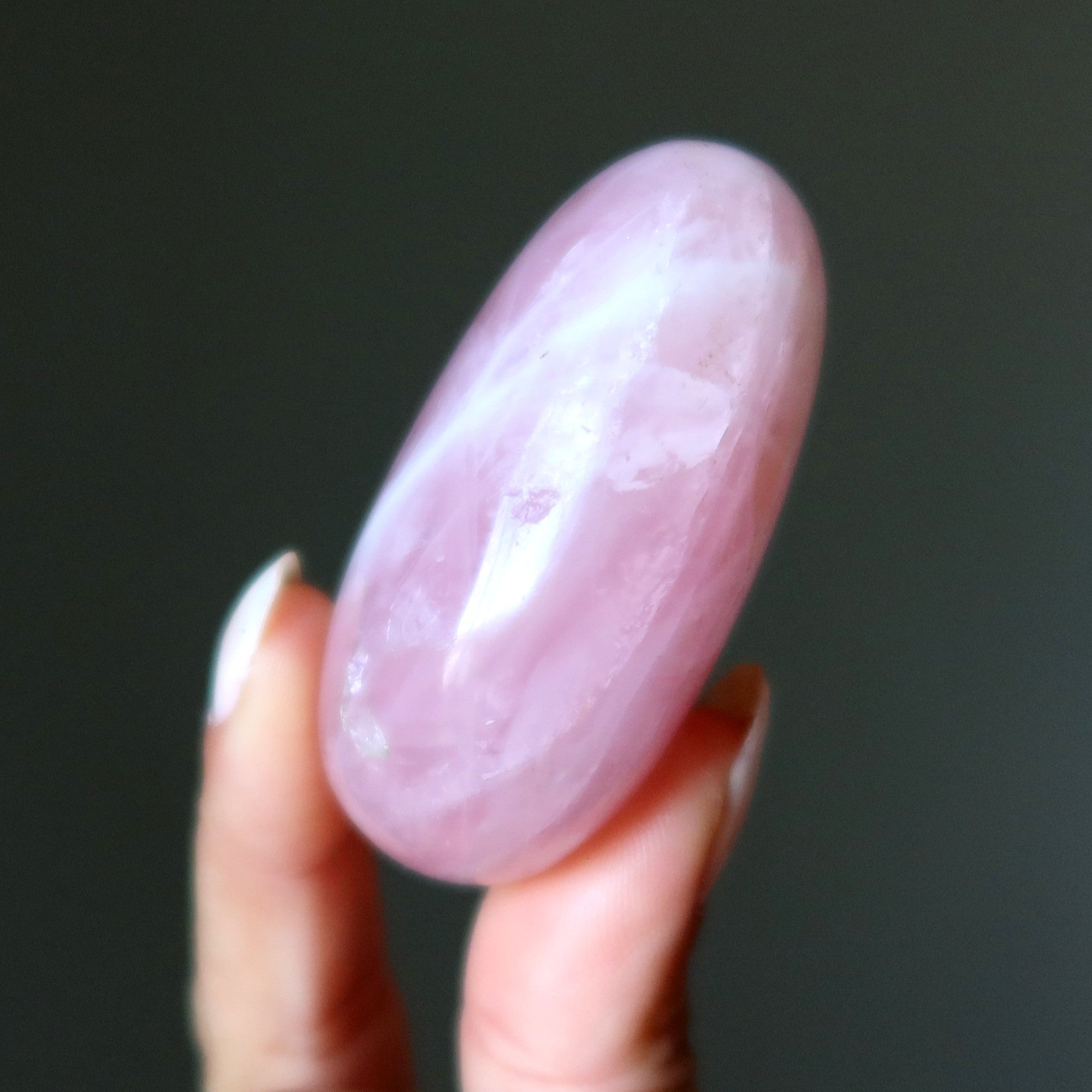Pierre de Palmier Quartz Rose Amour dans la Main Cristal