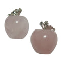 Rosenquarz-Anhänger rosa Apfel Liebesstein Silber