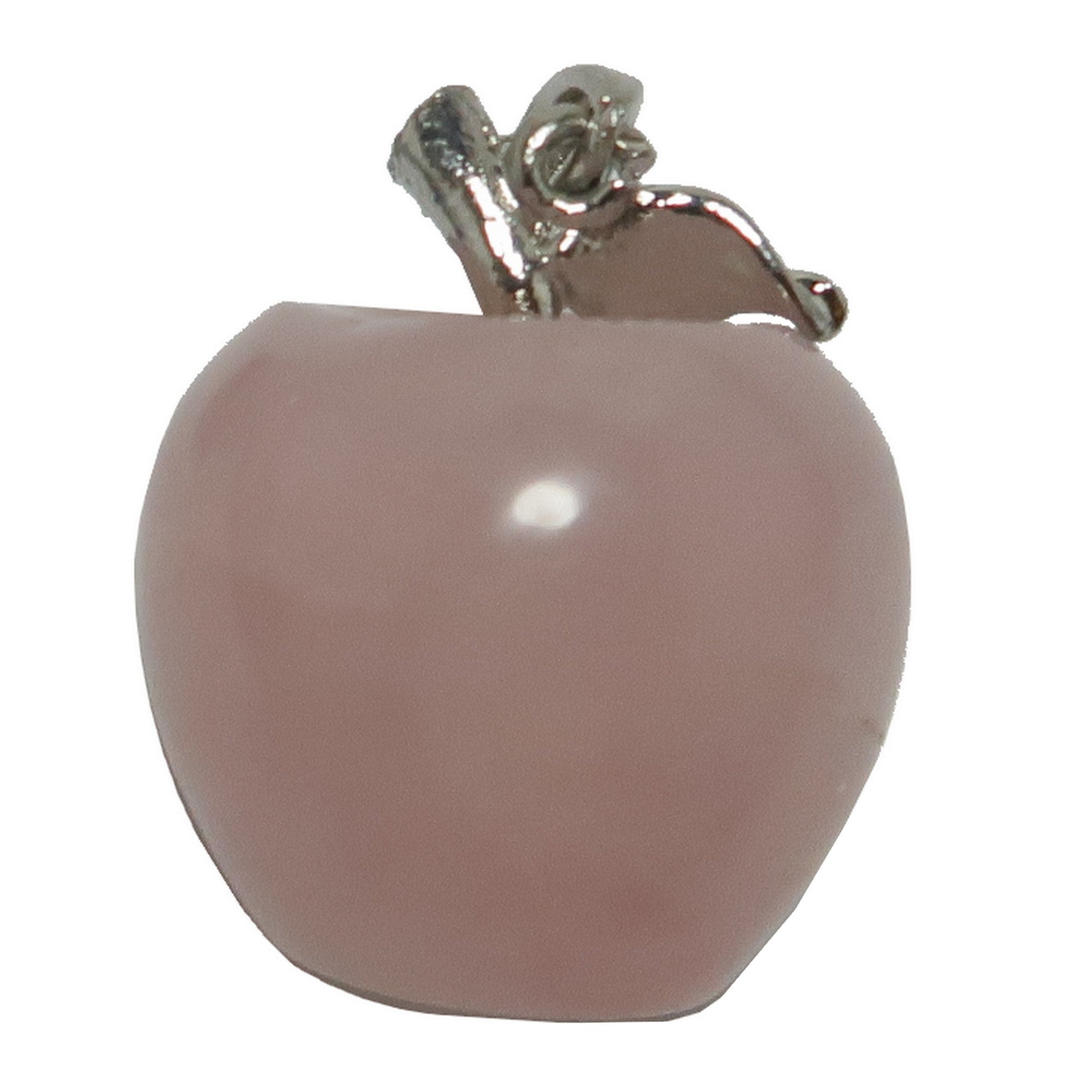 Rosenquarz-Anhänger rosa Apfel Liebesstein Silber