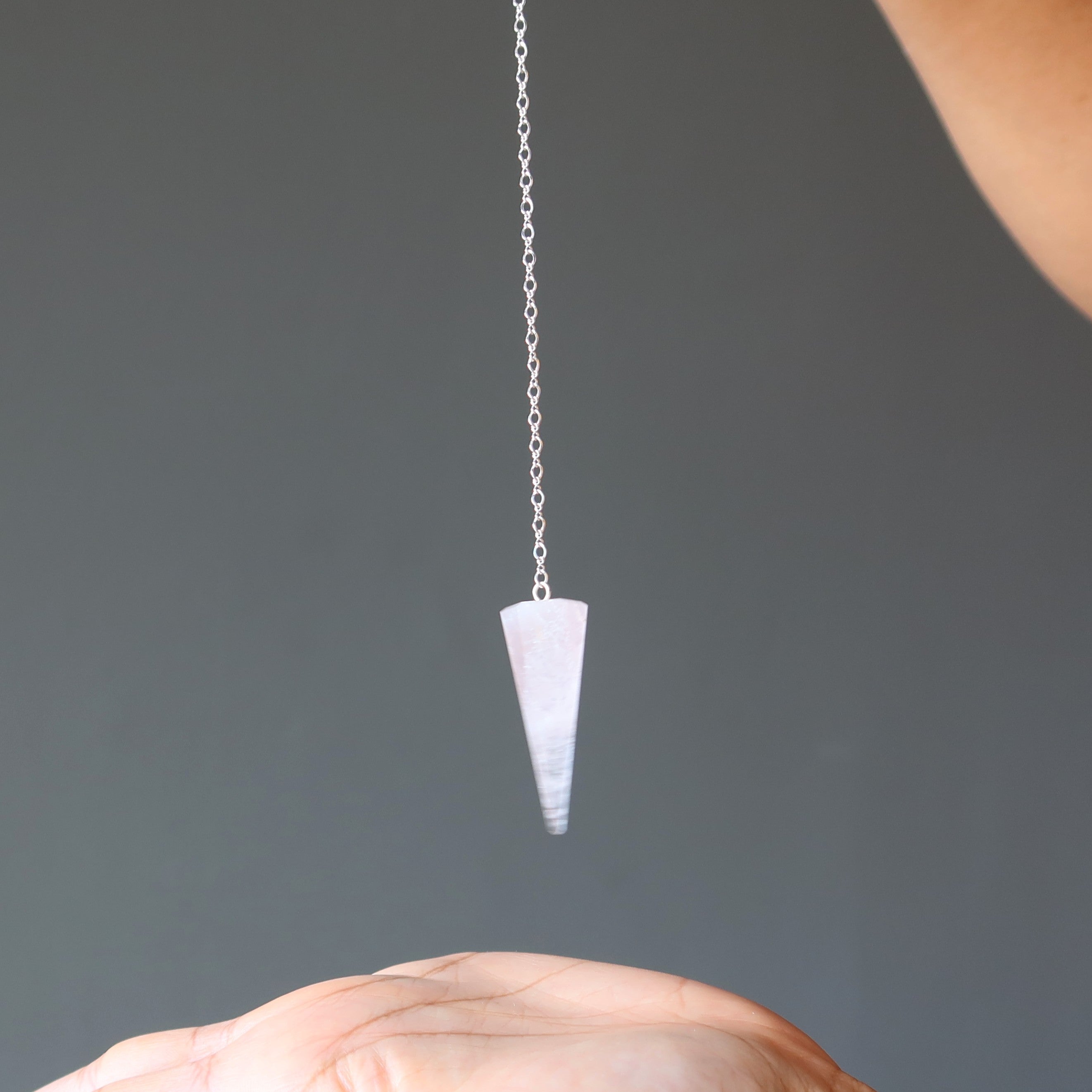 Rose Quartz Pendulum Love of Truth Sterling Silver