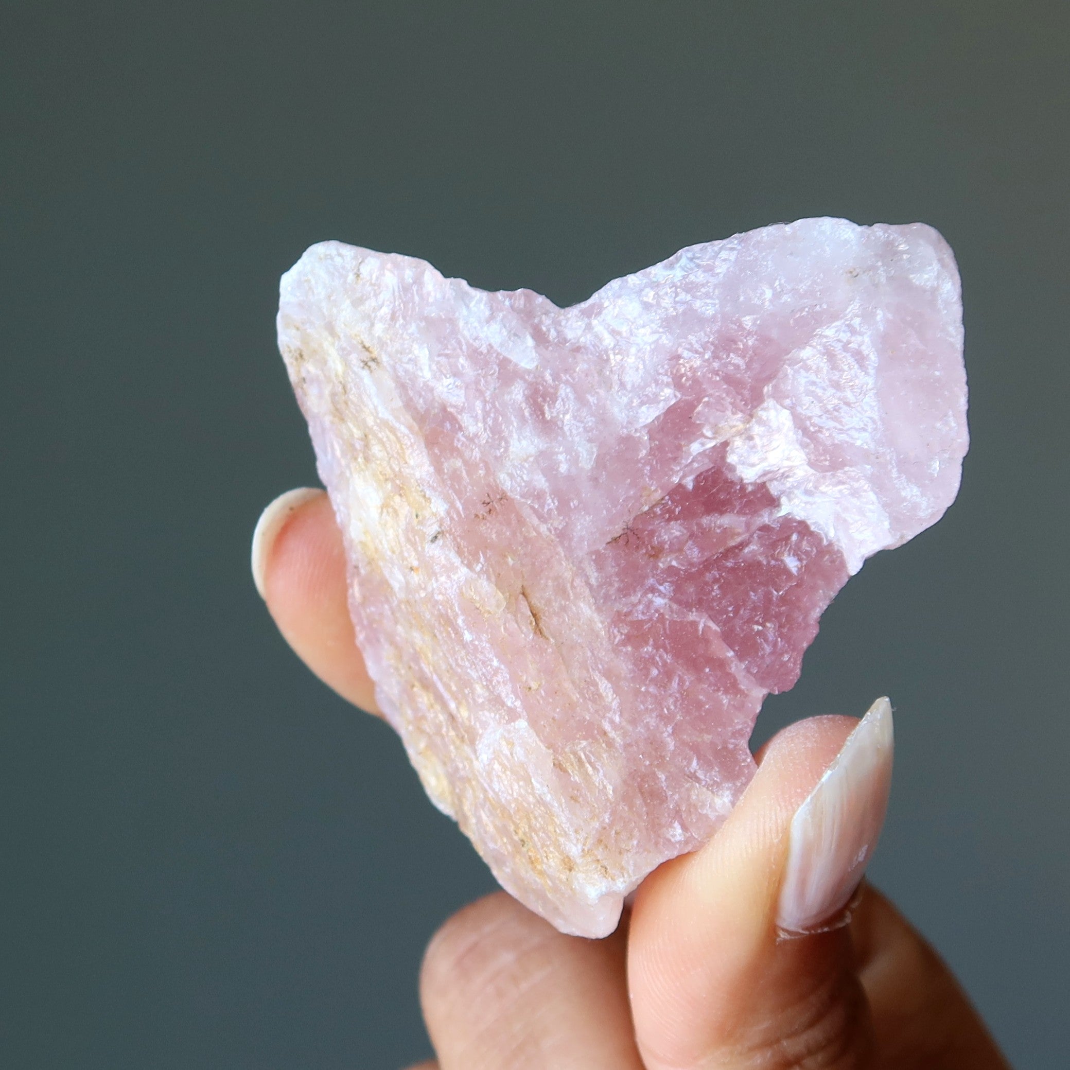 Rosenquarz Rohkristall Paar rosa Wahre Liebe Edelsteine