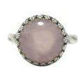 Rose Quartz Ring of Love Sterling Silver Adjustable
