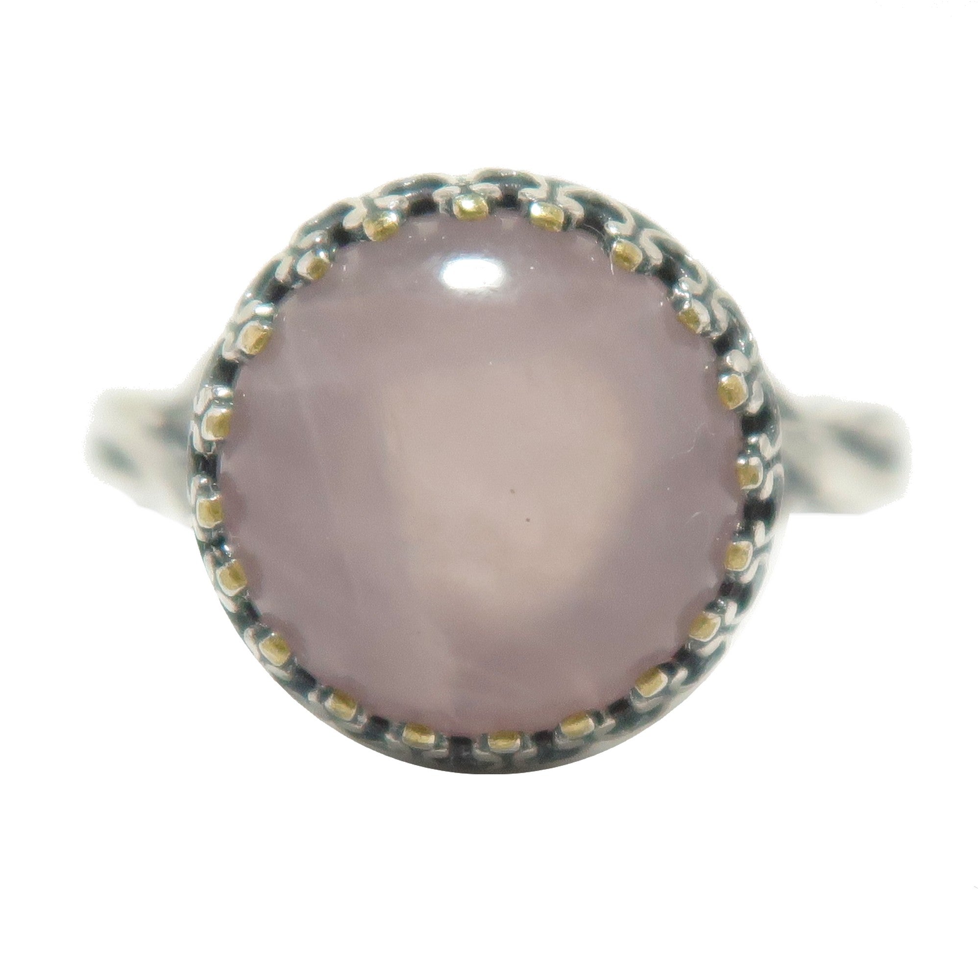 Rose Quartz Ring of Love Sterling Silver Adjustable