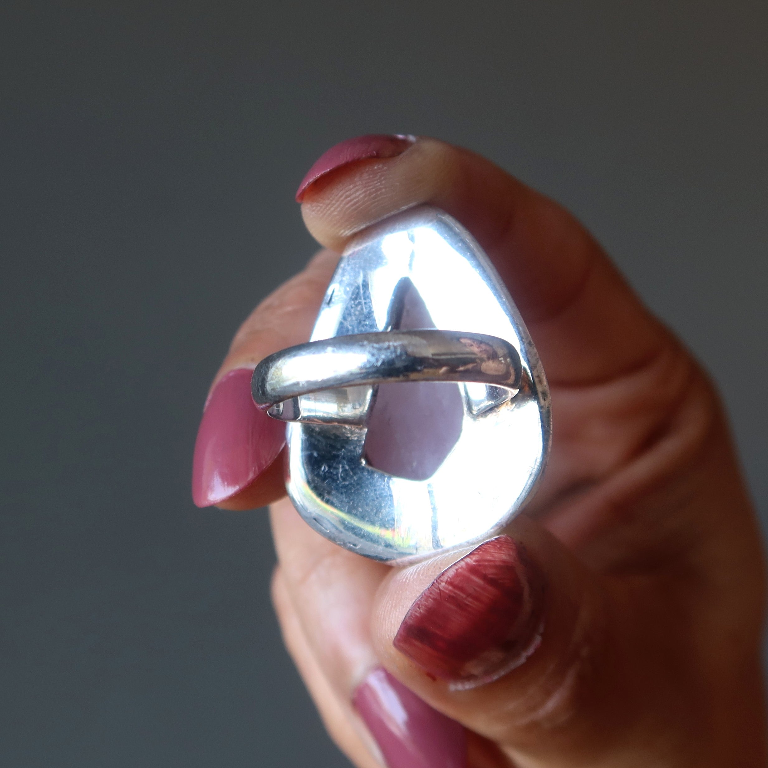 Rose Quartz Ring Raw Love Sterling Silver Size 8.75