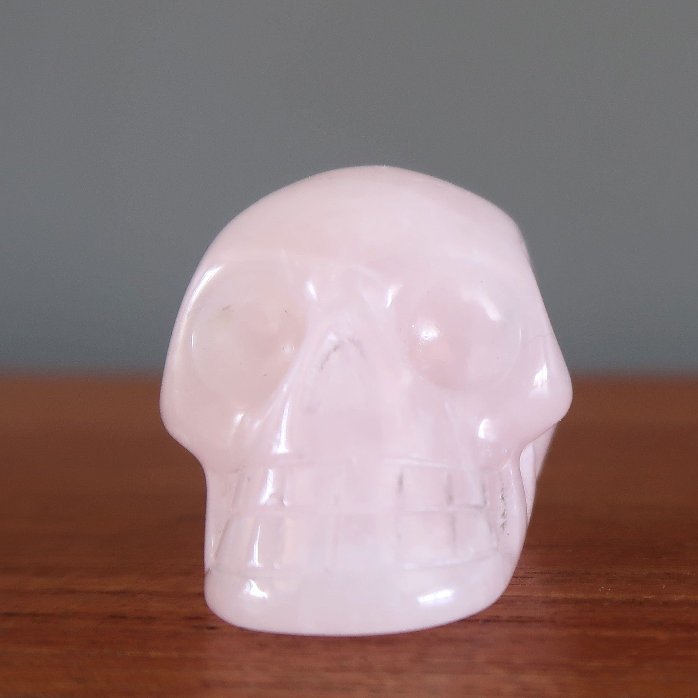 Rose Quartz Skull Love Serenity Crystal Carving