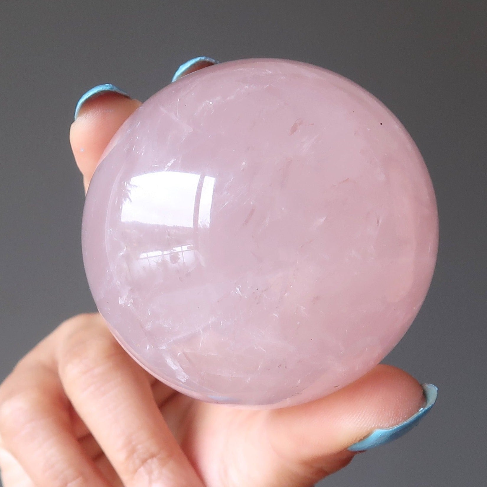 Rose Quartz Sphere Dancing Star Crystal Ball