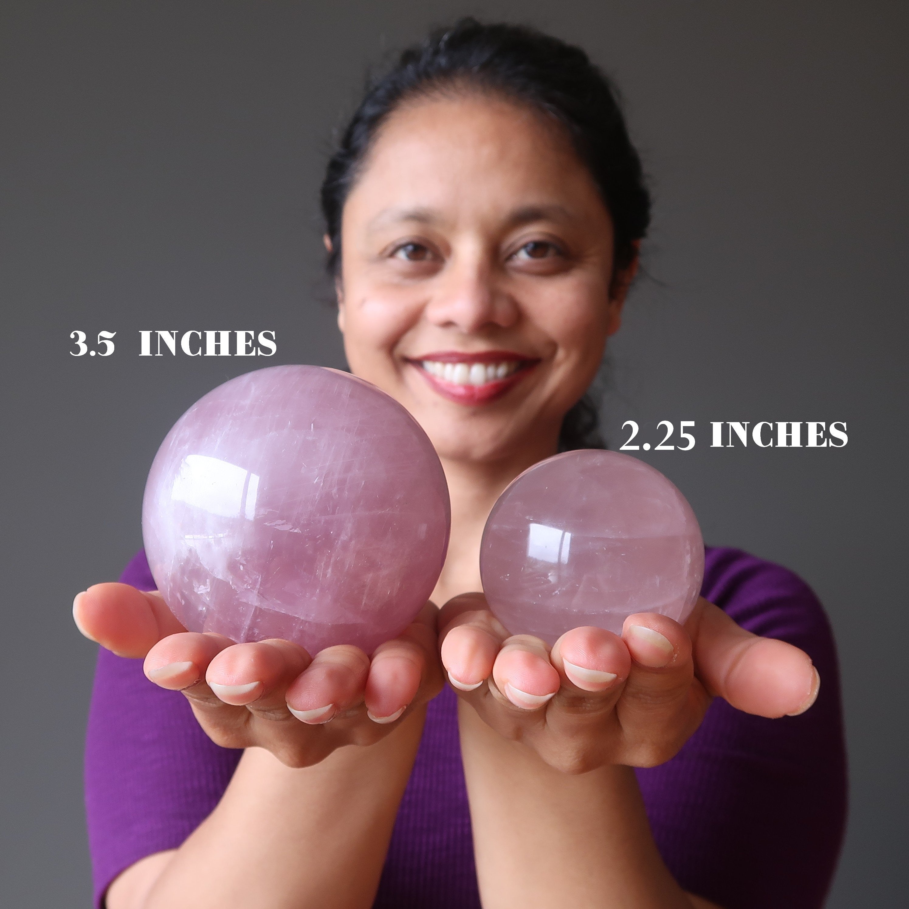 Rose Quartz Sphere Dancing Star Crystal Ball