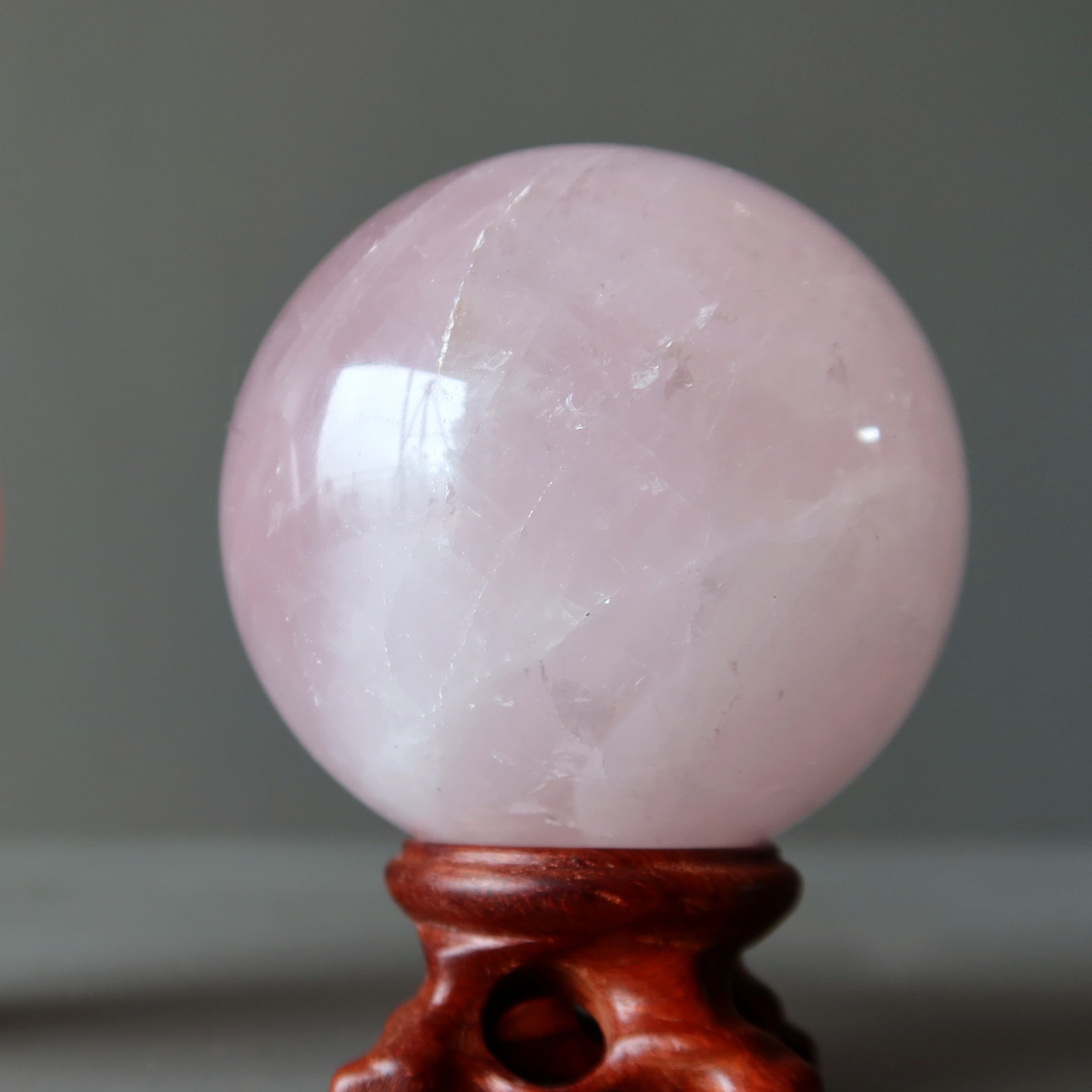 Sphère de quartz rose Guérisseur Guerrier Bal en cristal