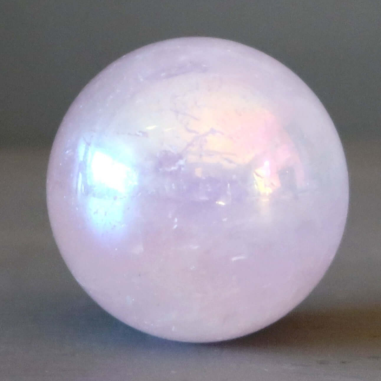 Rose Quartz Sphere Rainbow Aura Unicorn Crystal Ball