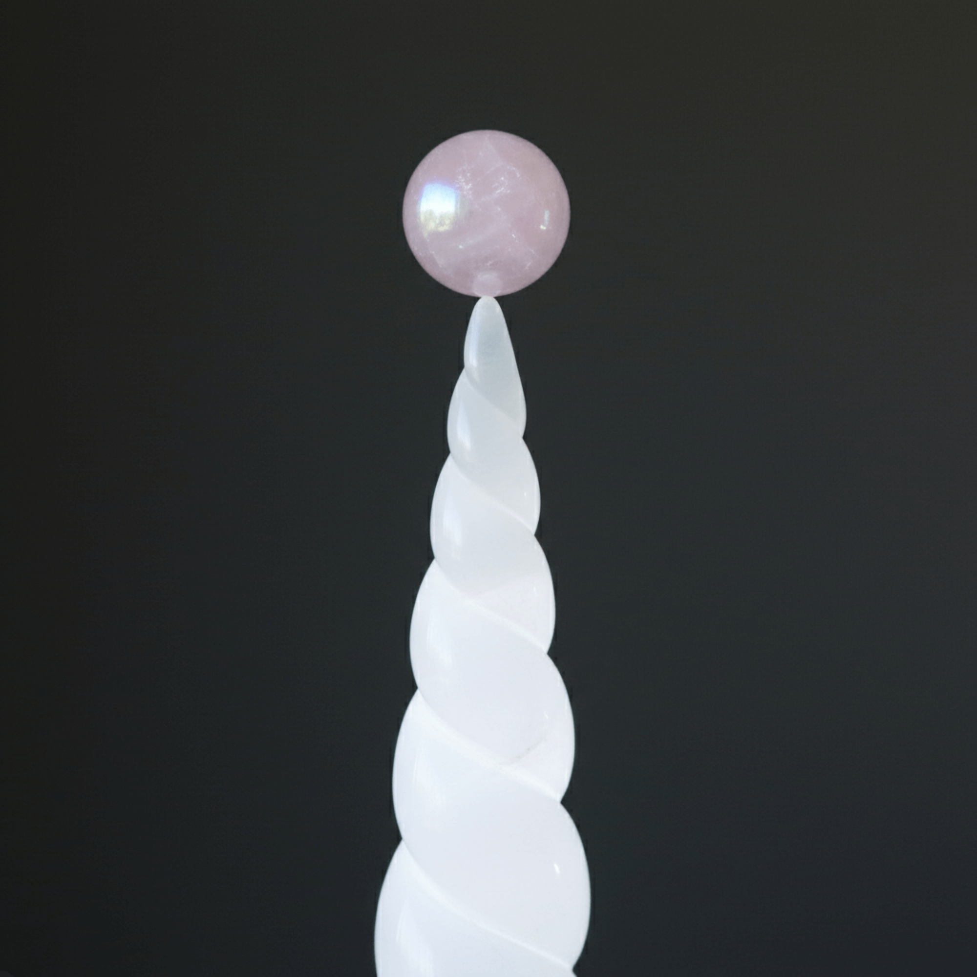 Rose Quartz Sphere Rainbow Aura Unicorn Crystal Ball