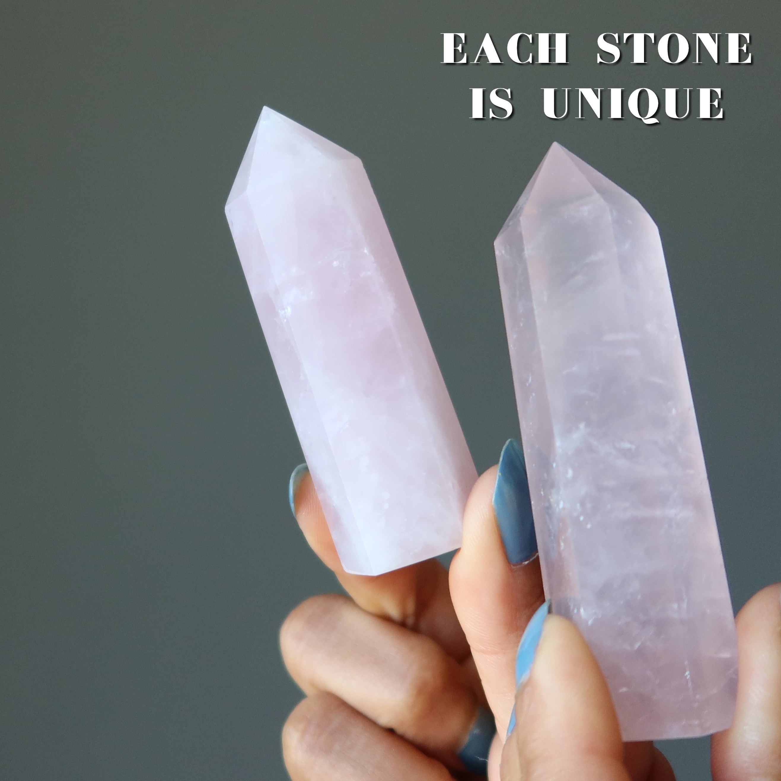 Rose Quartz Tower Wand Point Love Pink Crystal