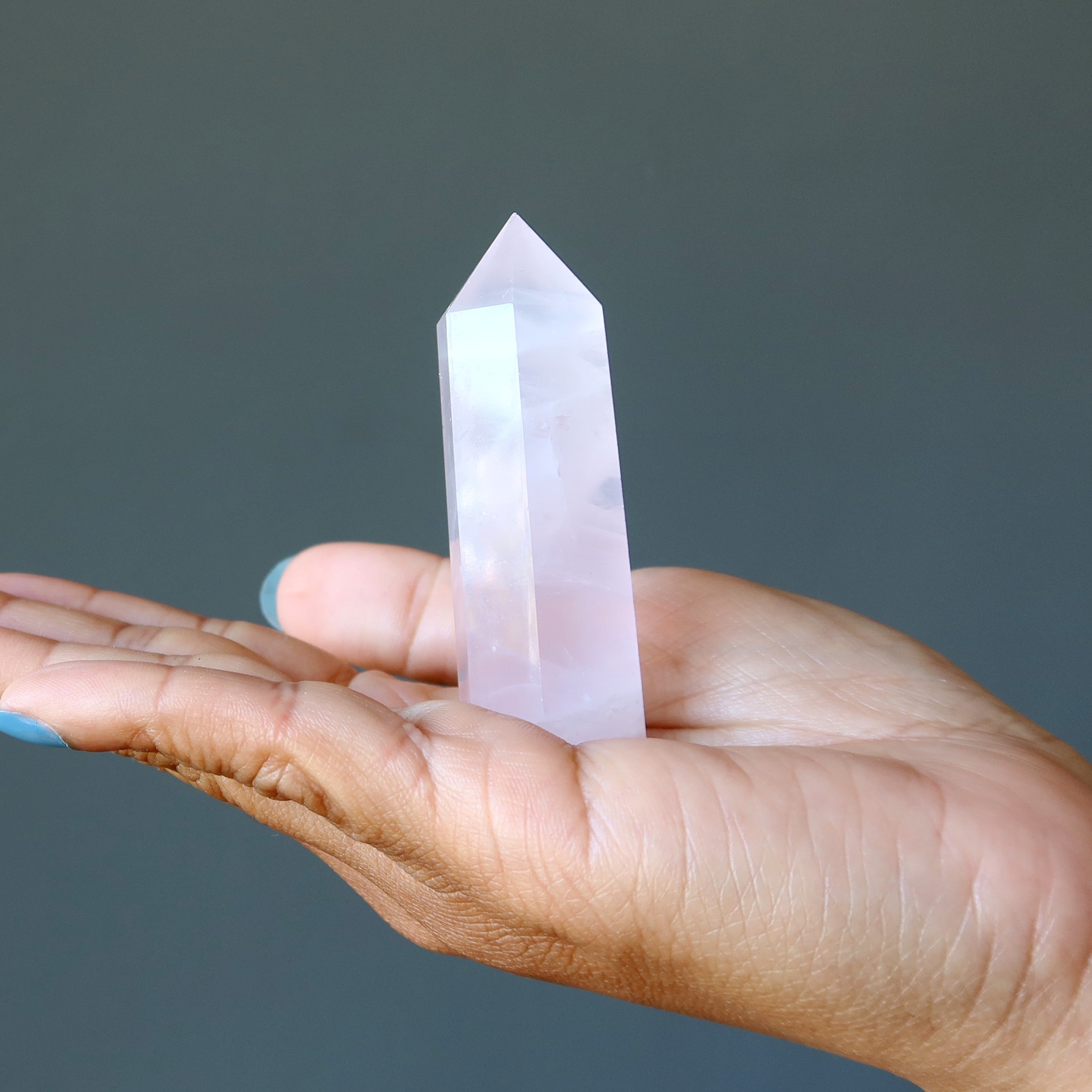 Rose Quartz Tower Wand Point Love Pink Crystal
