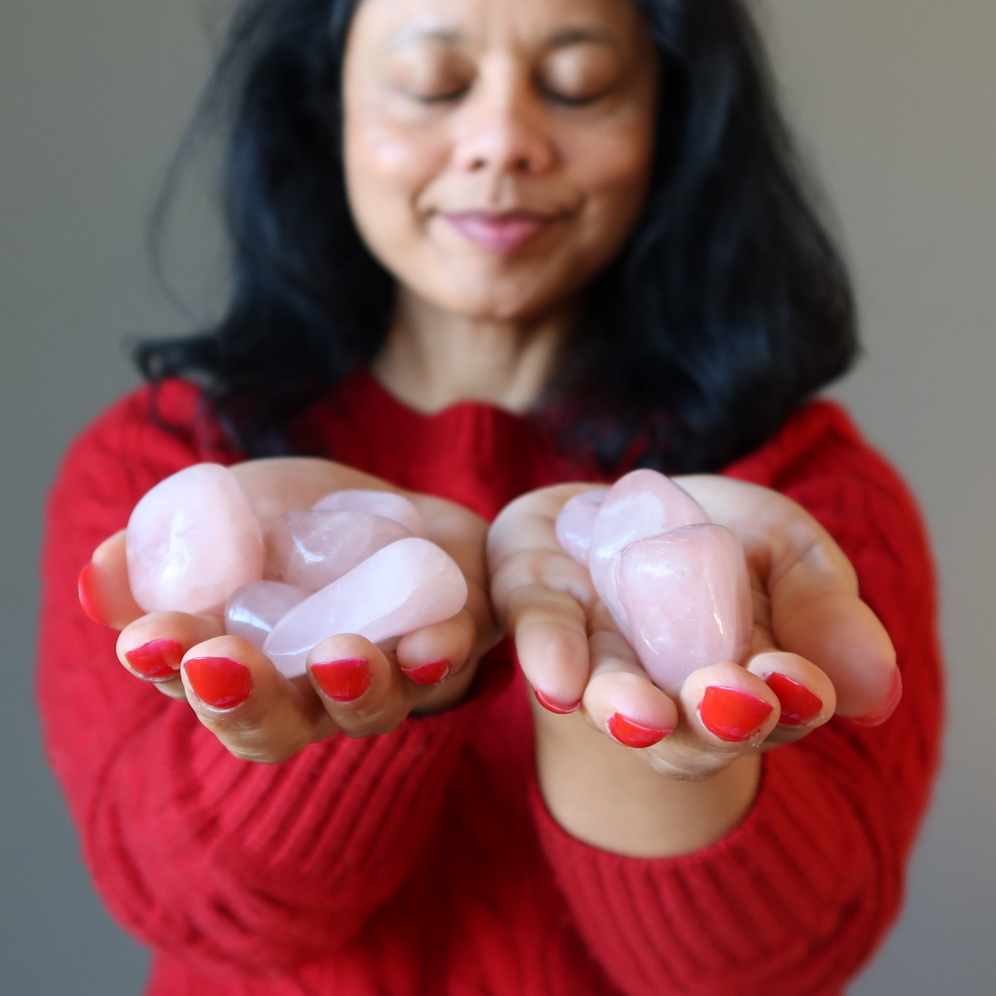 Rose Quartz Tumbled Stone Organic Love Crystal