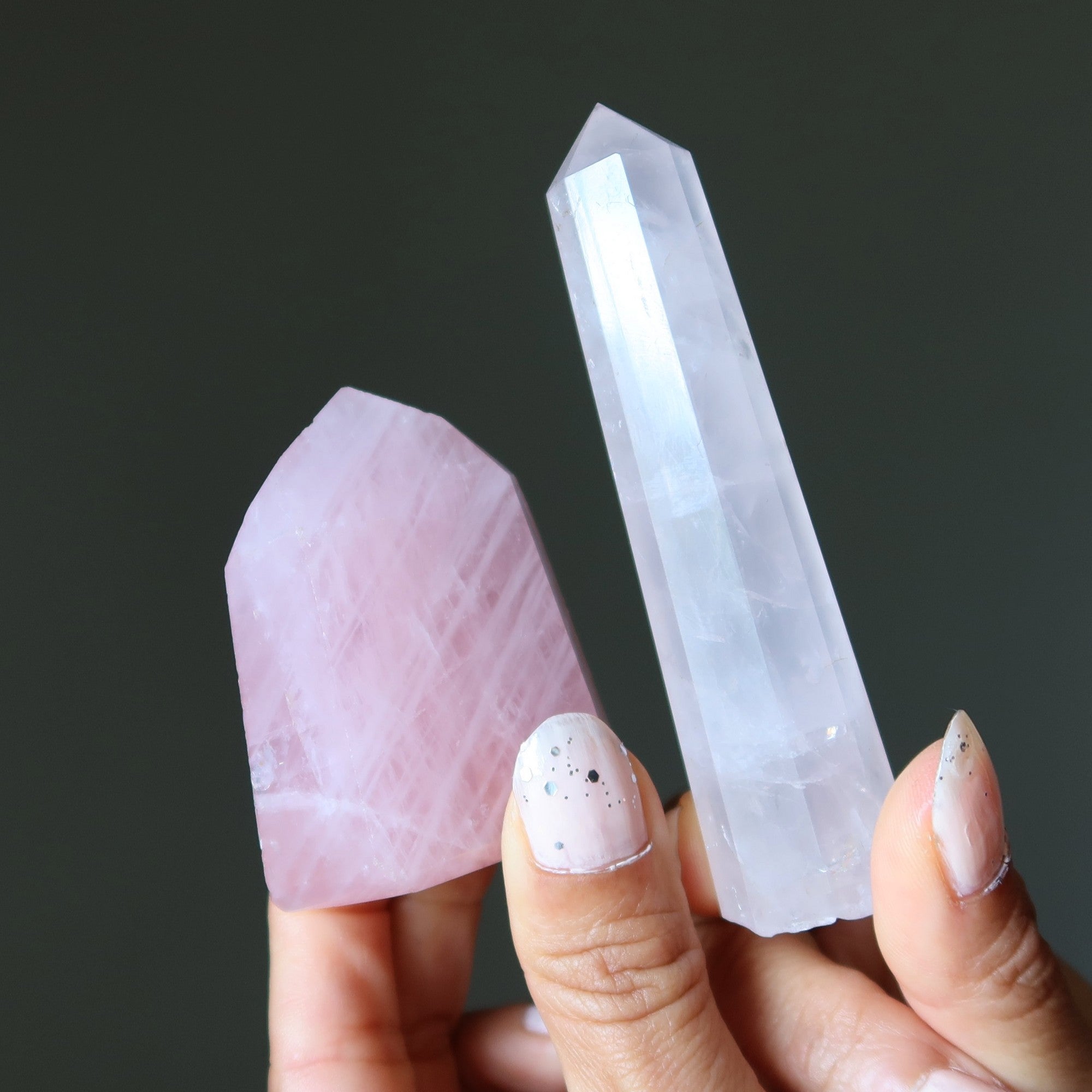 Tour baguette de quartz rose Guerrier blessé