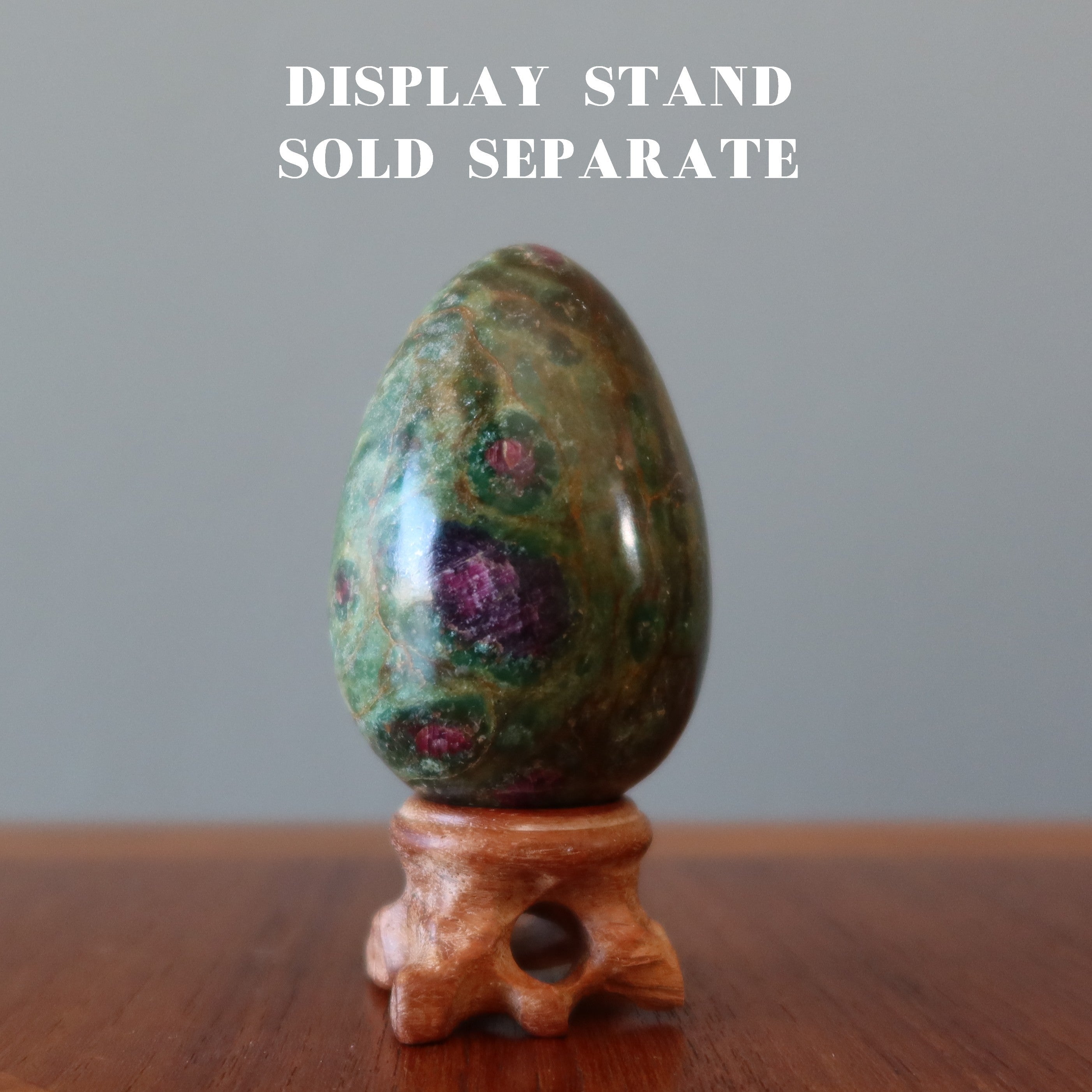 Ruby Fuchsite Egg Forest Green Fresh Start Fairytale Crystal