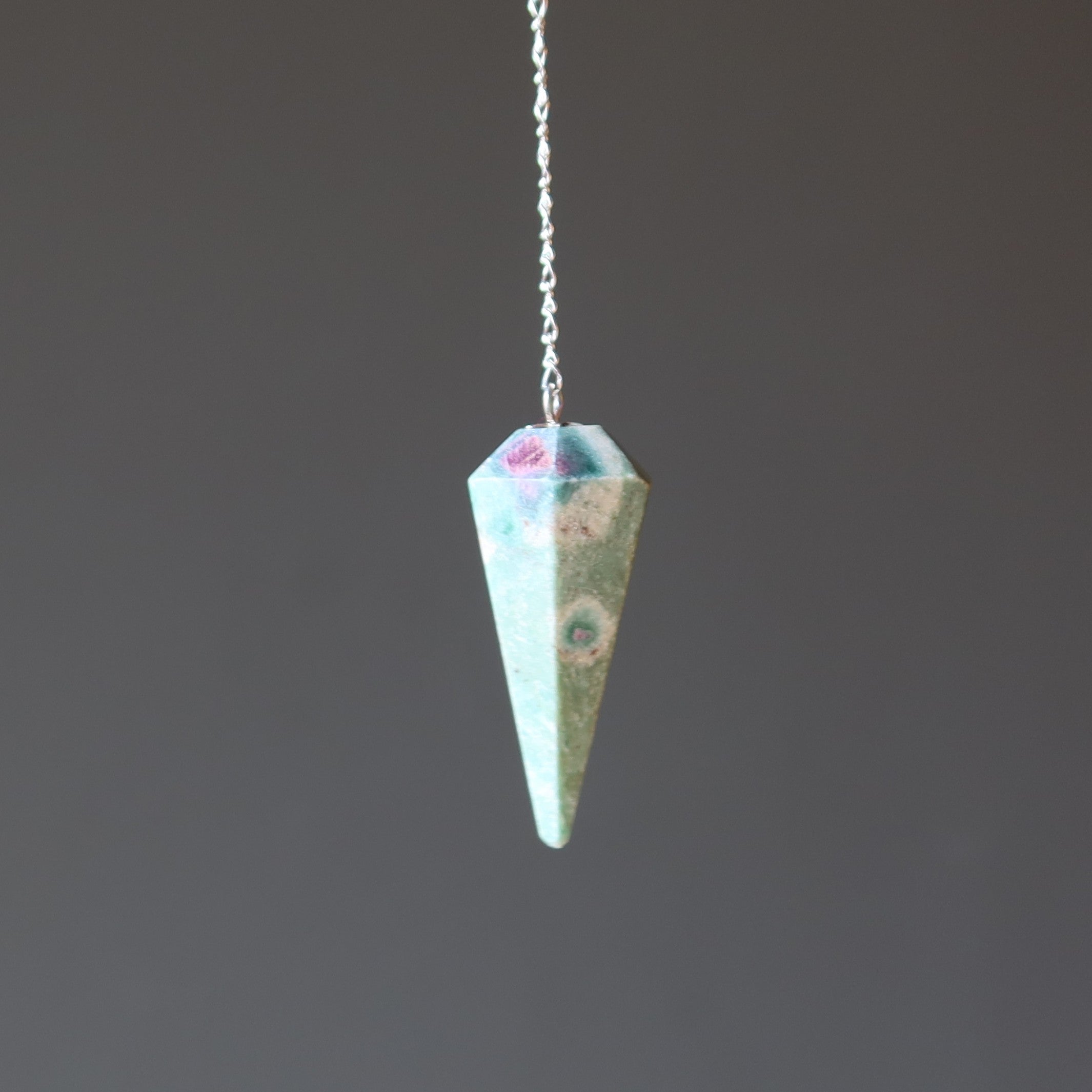 Ruby Fuchsite Pendulum Inner Truth Sterling Silver