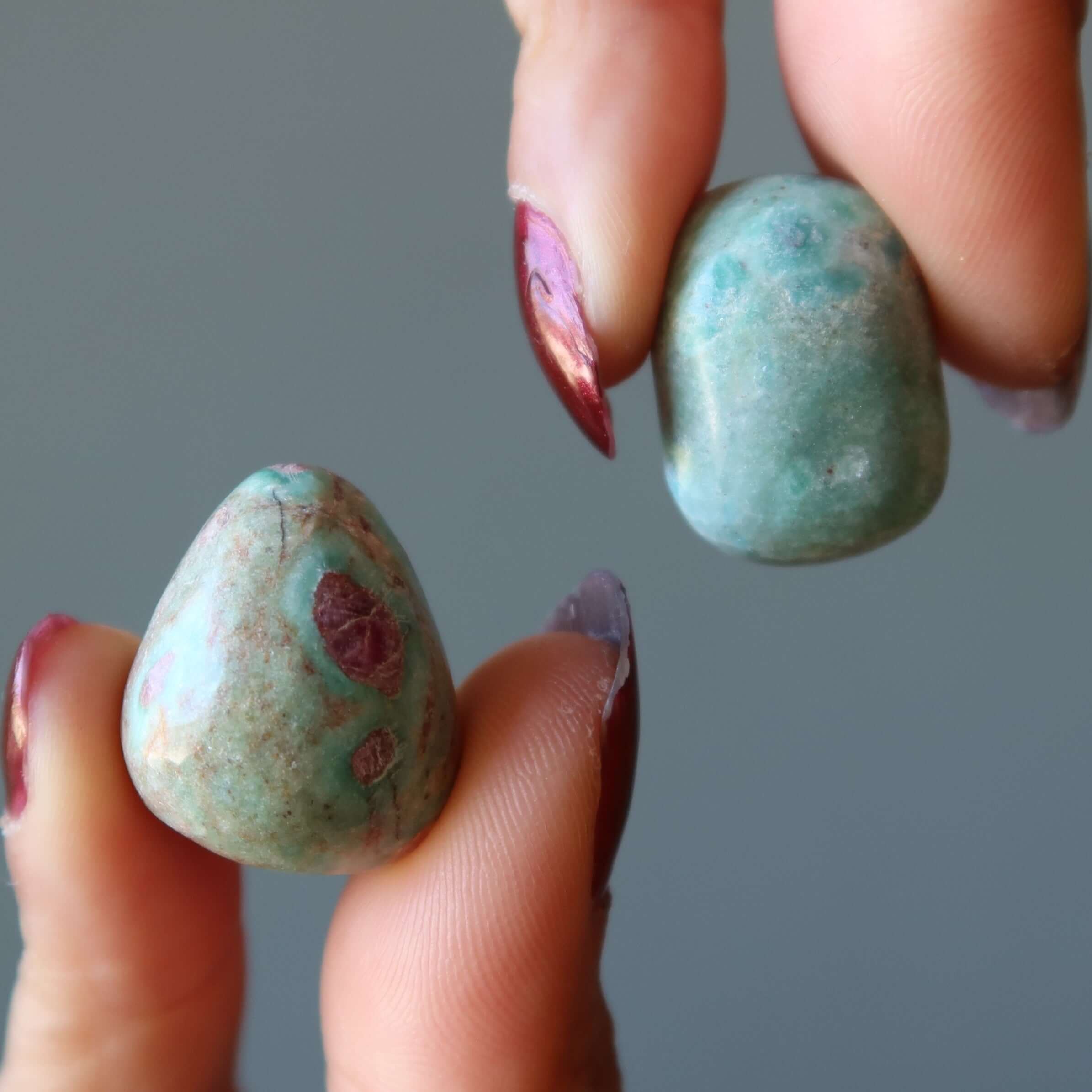 Ruby Fuchsite Tumbled Stone Grace Gratitude