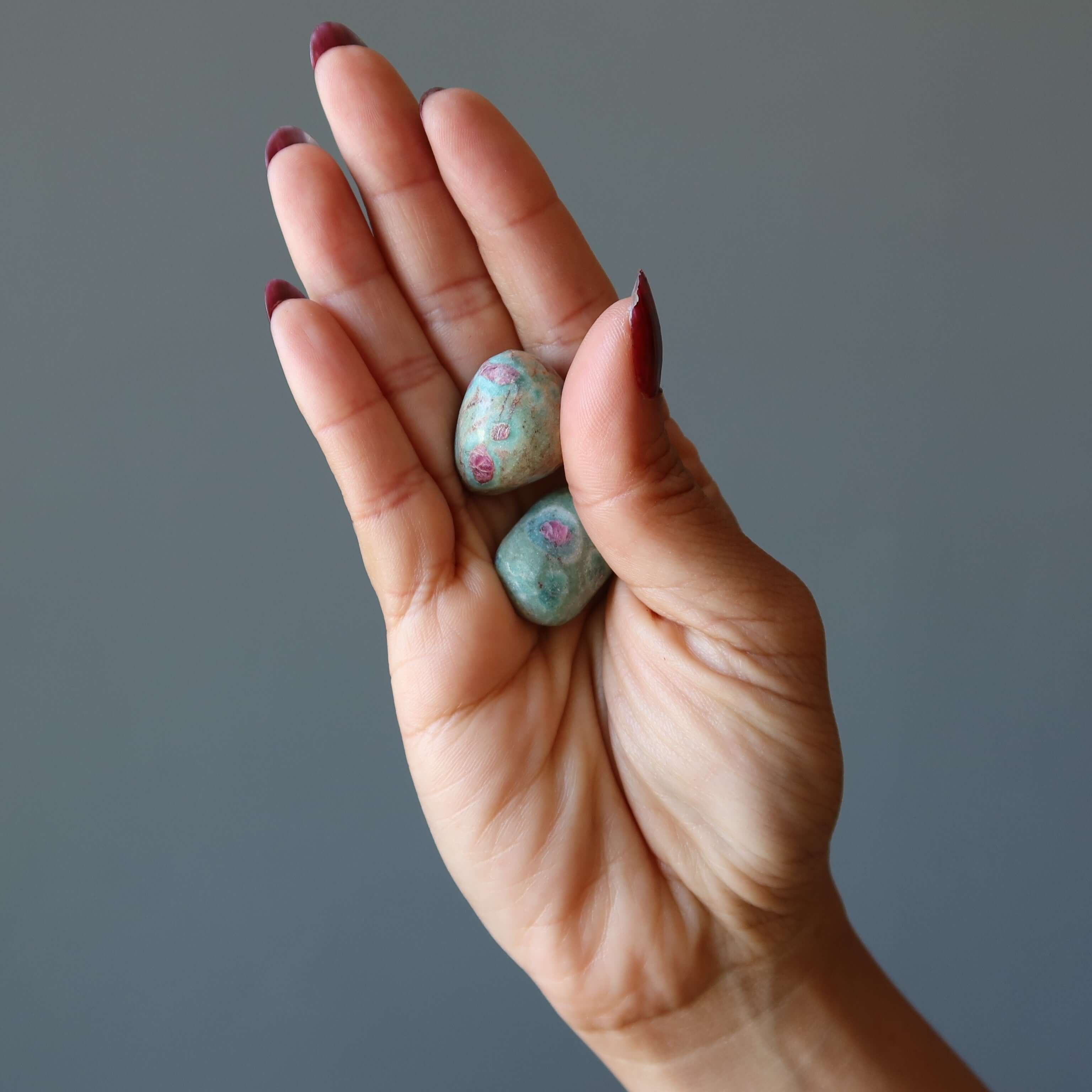 Ruby Fuchsite Tumbled Stone Grace Gratitude