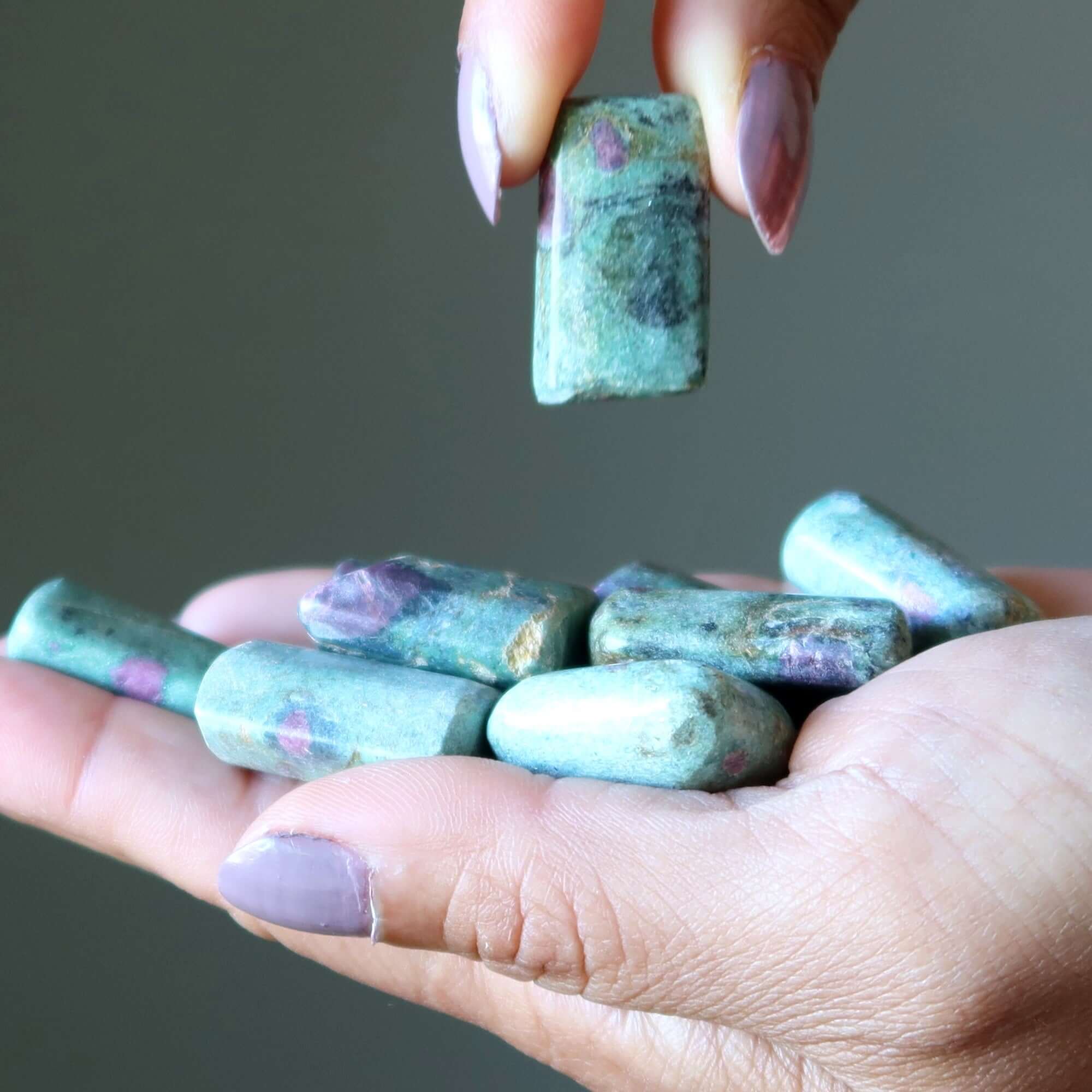 Ruby Fuchsite Tumbled Stone Grace Gratitude