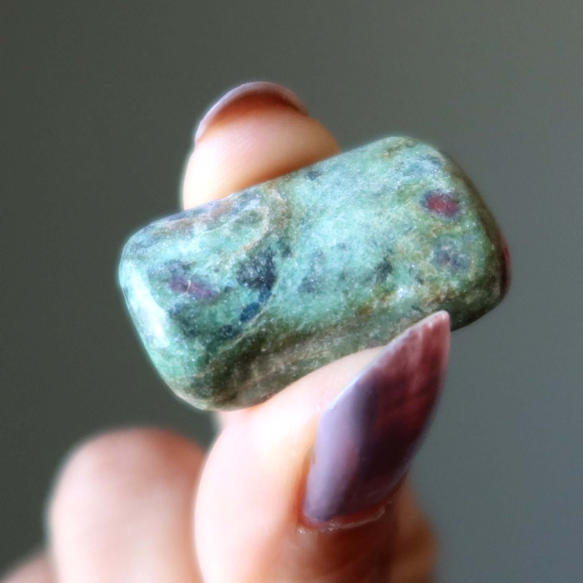 Ruby Fuchsite Tumbled Stone Grace Gratitude