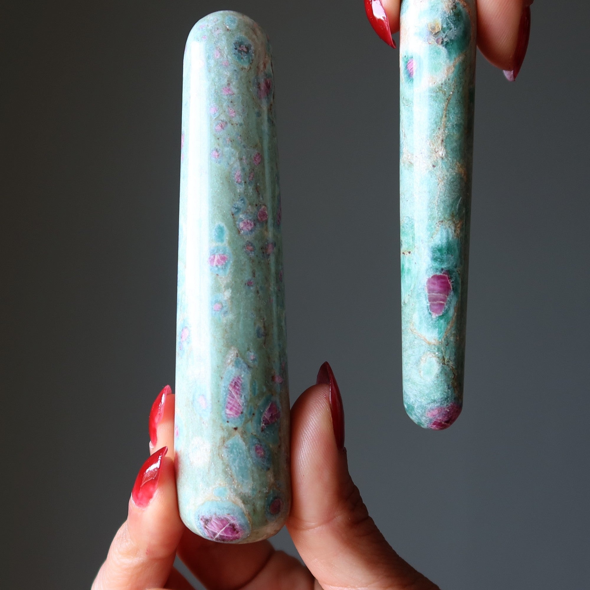 Ruby Fuchsite Massage Wand No Stress Crystal