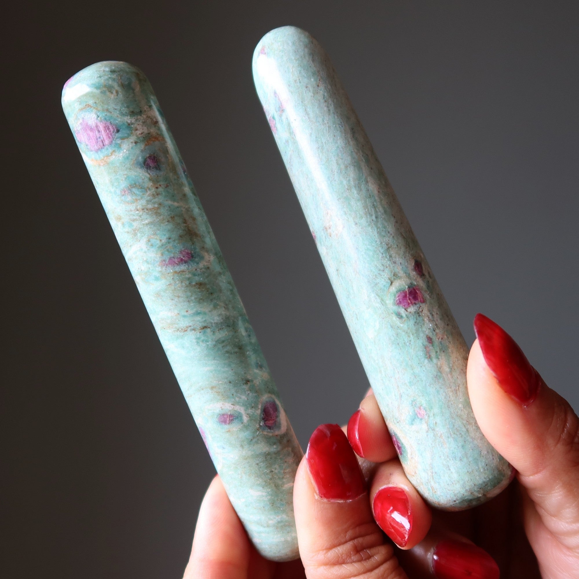 Ruby Fuchsite Massage Wand No Stress Crystal