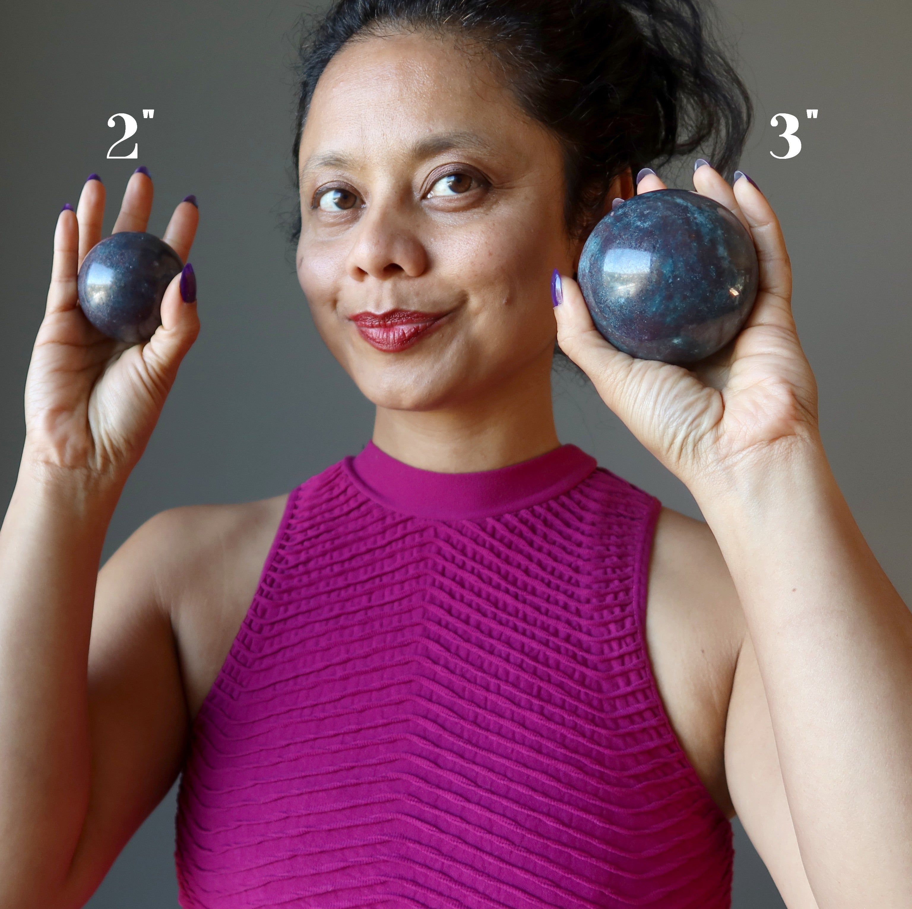 Ruby Kyanite Sphere Blue Red Royalty Crystal Ball