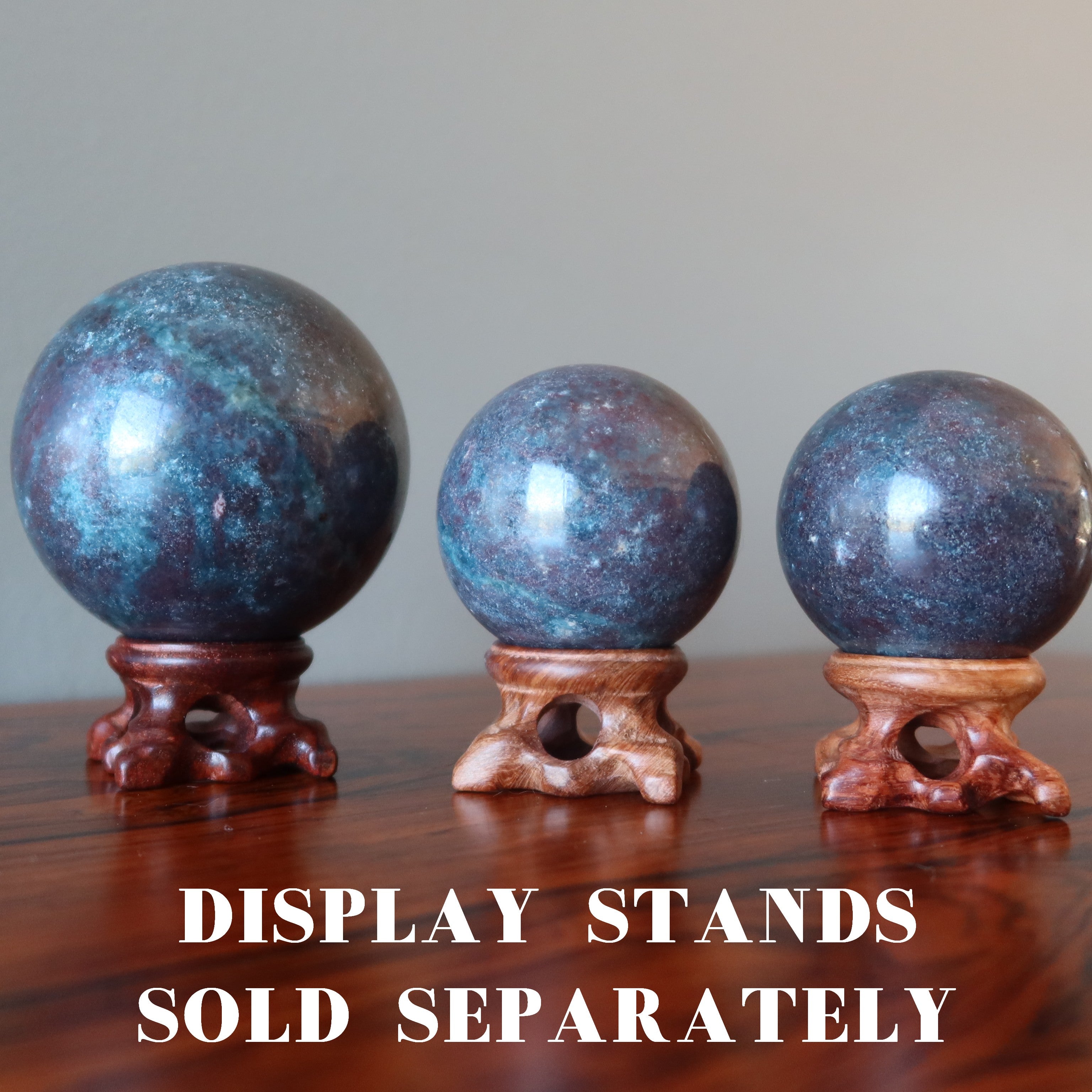 Ruby Kyanite Sphere Blue Red Royalty Crystal Ball
