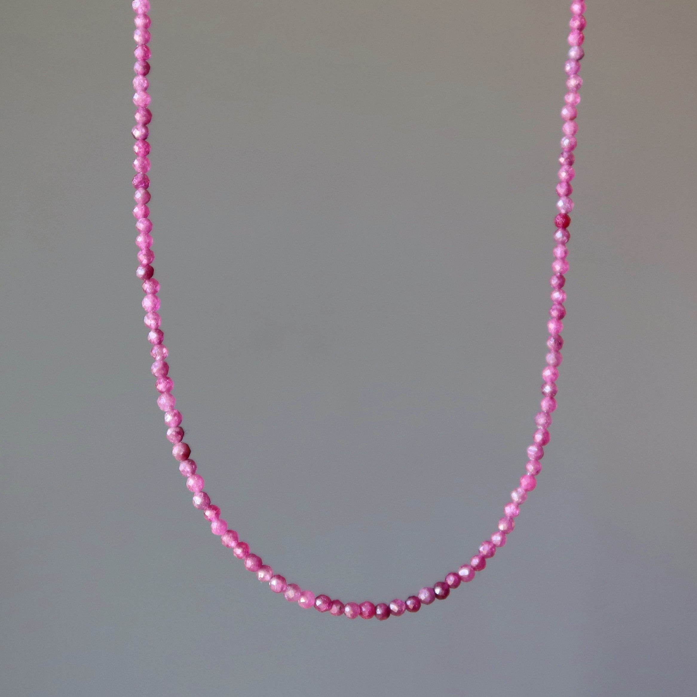 Red Ruby Necklace Precious Gems Sterling Silver