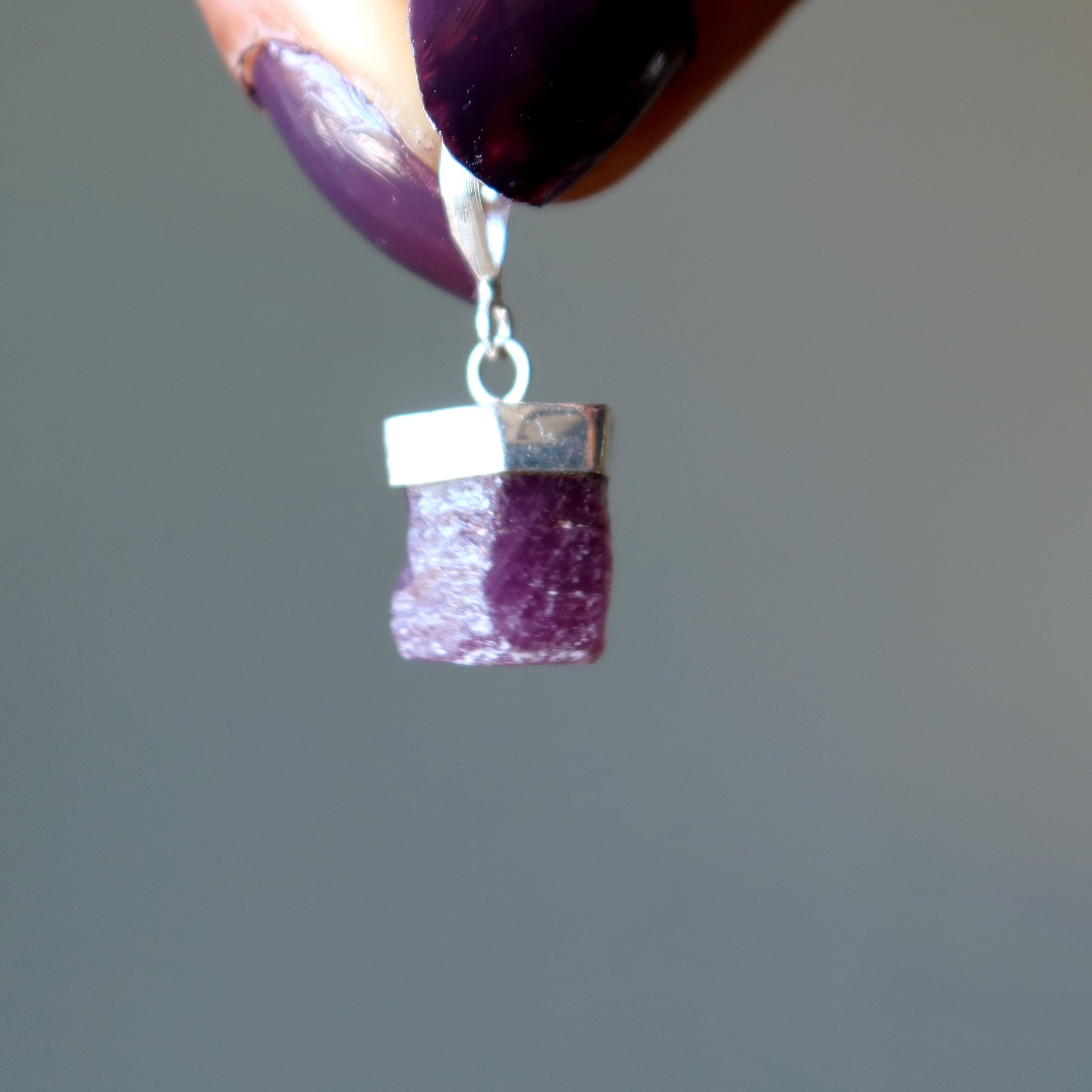 Red Ruby Pendant Real Raw Romance Gem Sterling