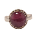 Red Ruby Ring Dancing Star Kisses True Love Sterling Silver