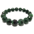Rubin-Zoisit Armband Reiche grüne facettierte Perlen