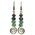 Ruby Zoisite Earrings Spin on Happiness Crystals