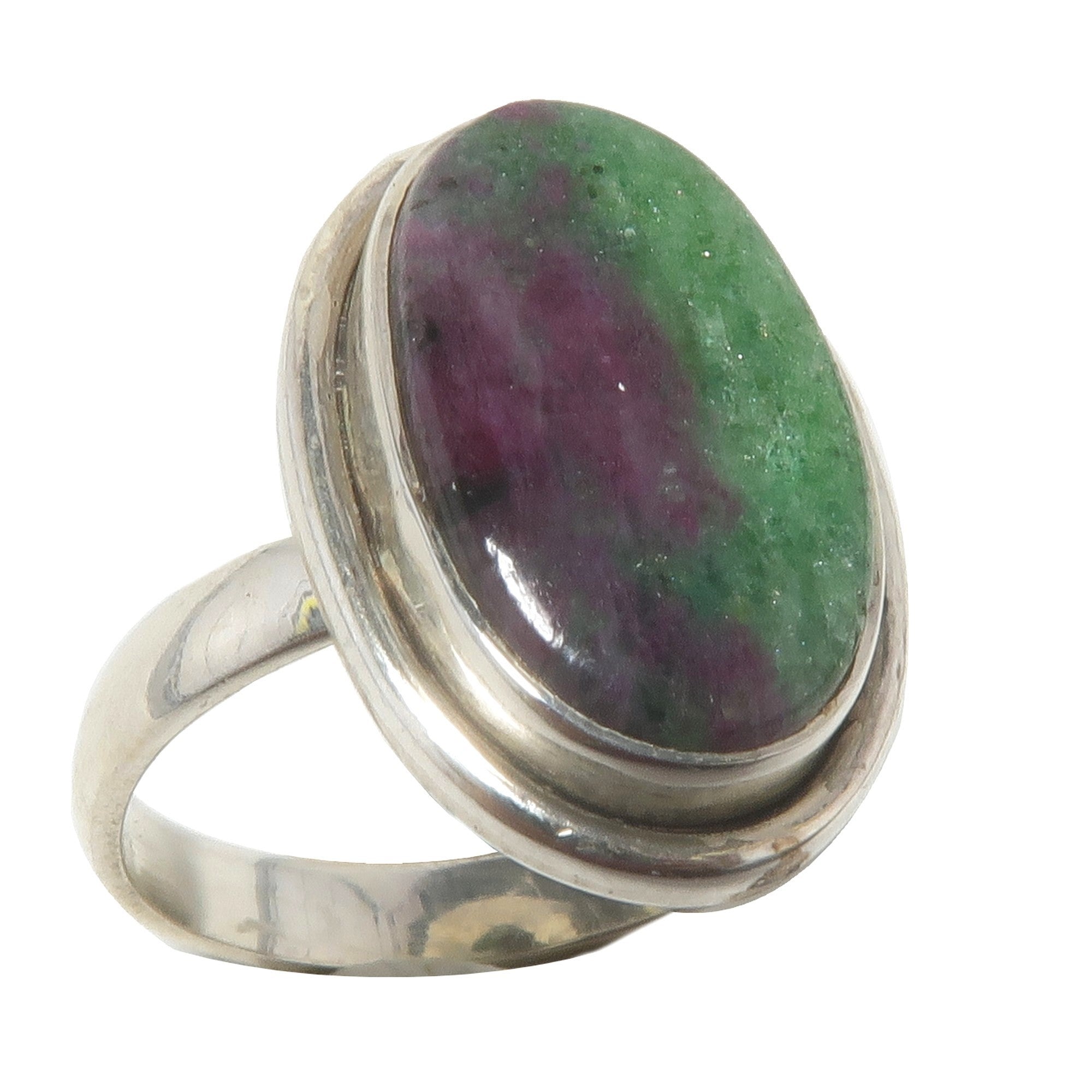Ruby Zoisite Ring Kisses Sterling Silver Size 6.0