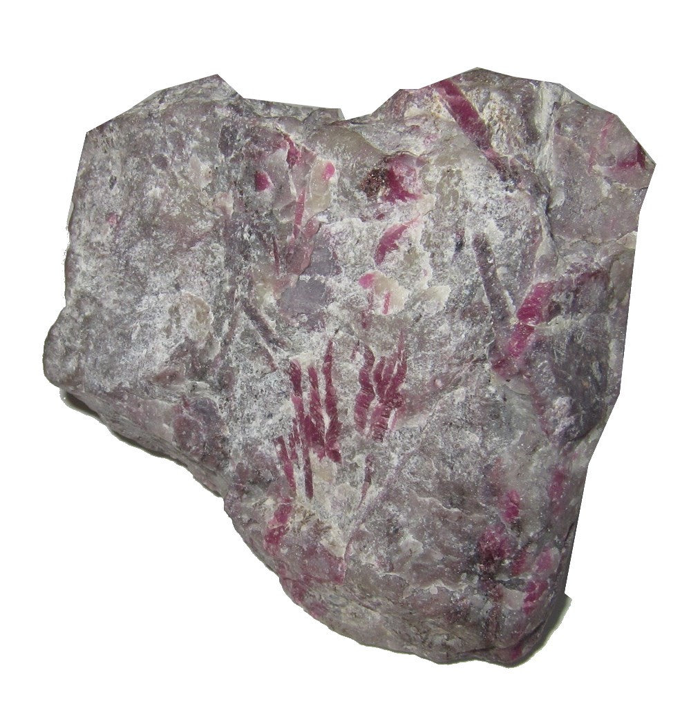 Rubis brut grappe de pierres précieuses lépidolite rouge cristal pierre spirituelle amour