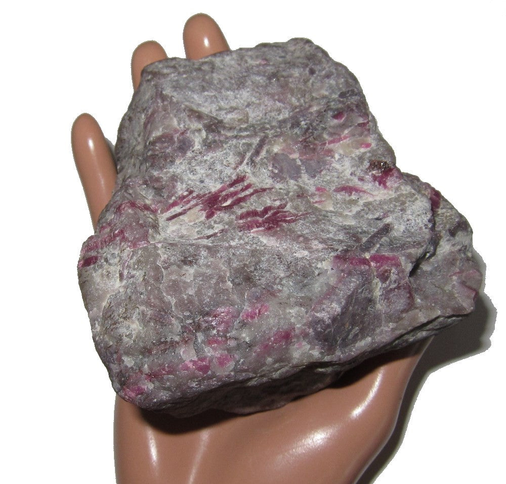 Rubis brut grappe de pierres précieuses lépidolite rouge cristal pierre spirituelle amour