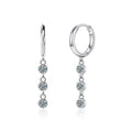 Boucles d'oreilles pendantes à pampilles en moissanite en argent sterling S925 pour femmes