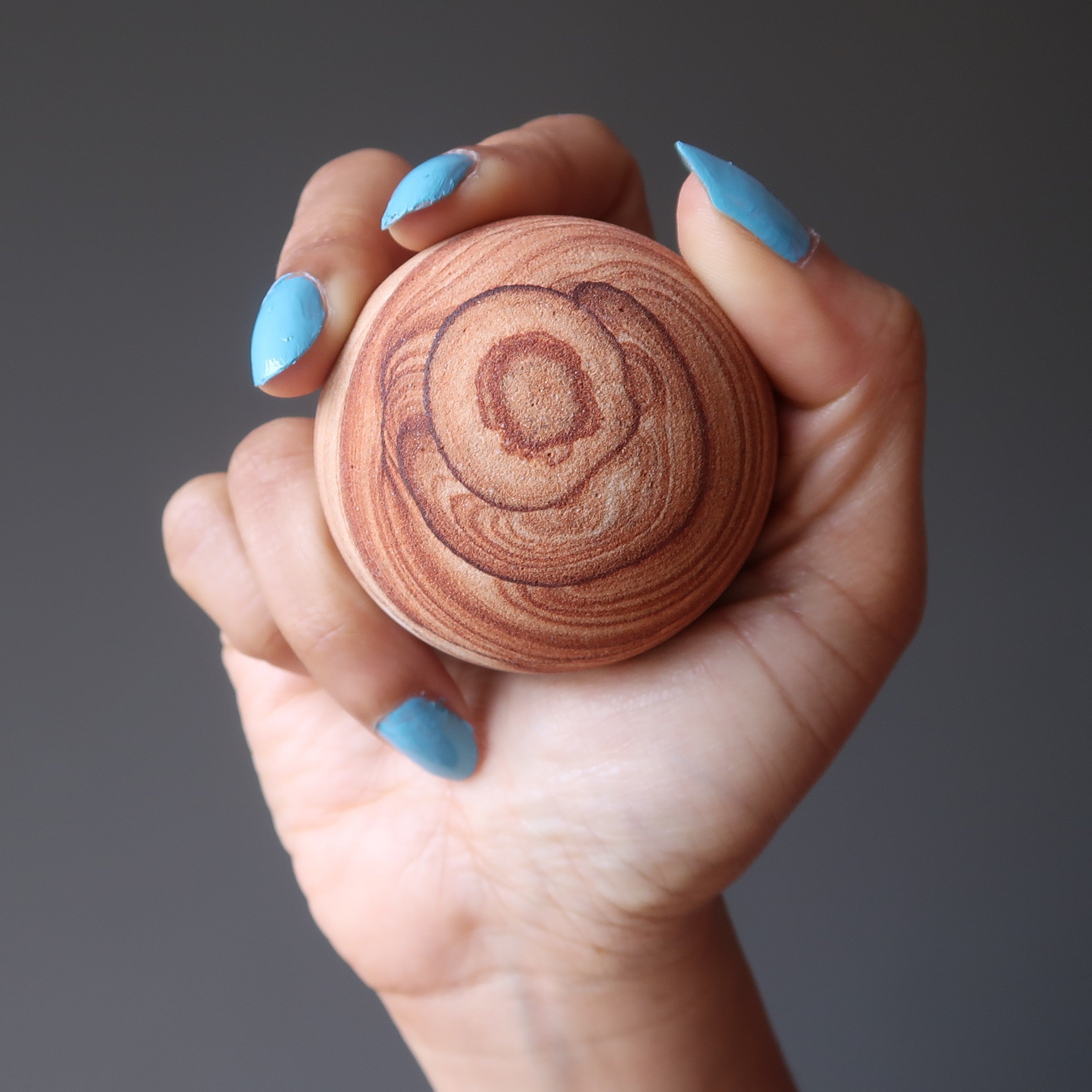 Sandstone Sphere Desert Sunrise Crystal Ball Brown Landscape