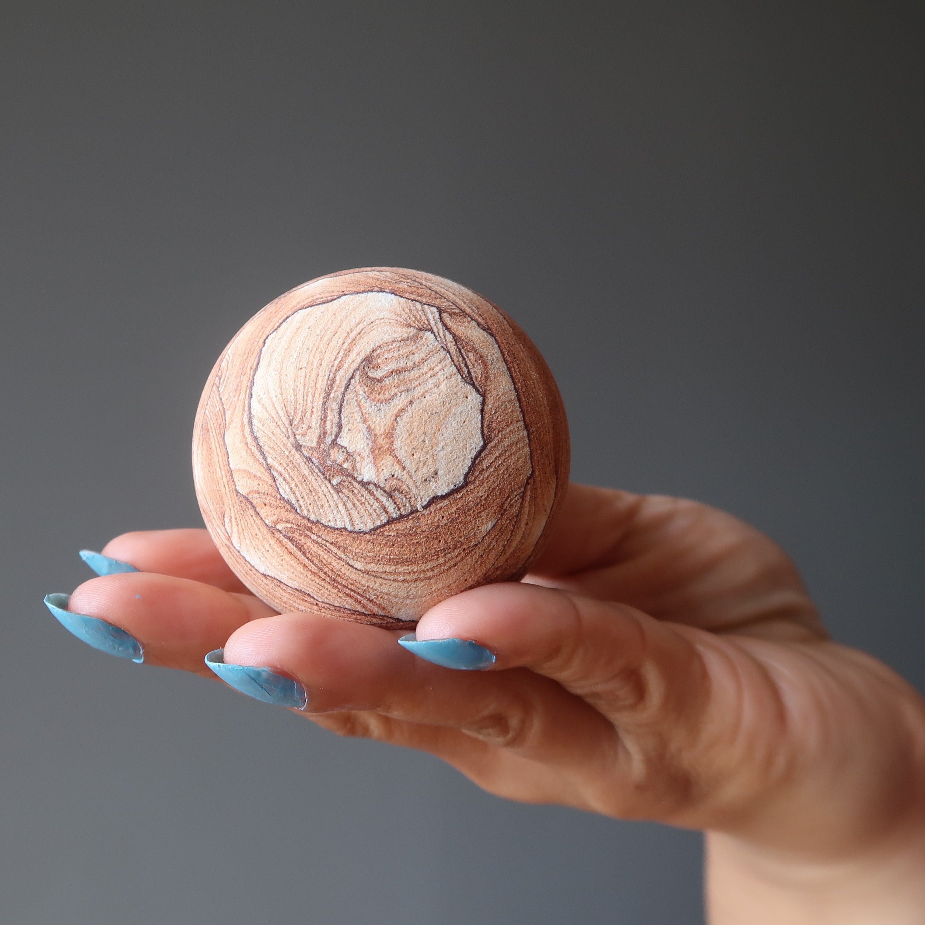 Sandstone Sphere Desert Sunrise Crystal Ball Brown Landscape