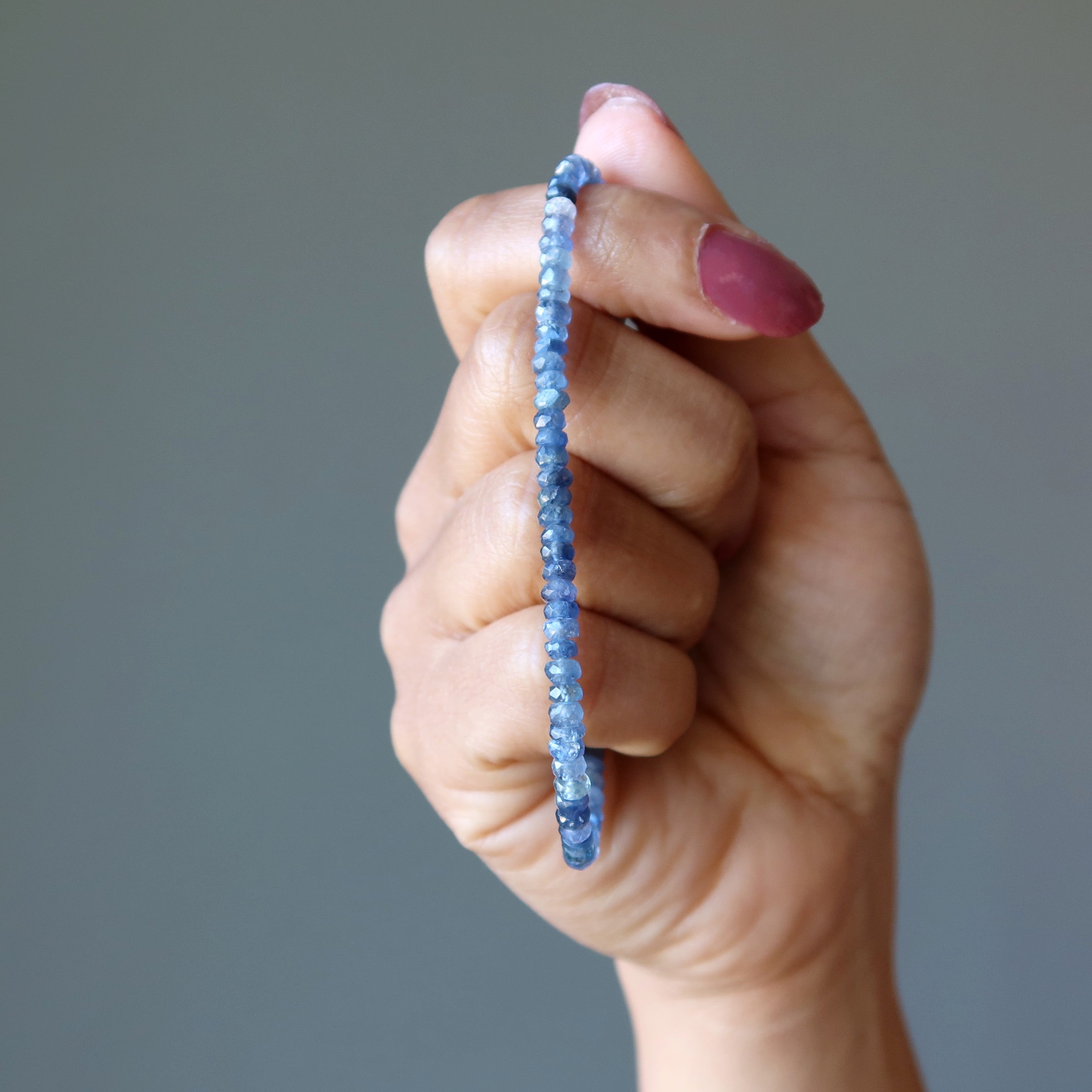 Sapphire Bracelet Blue Spark Precious Gem Sterling Silver