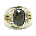 Sapphire Ring Black Bling Sterling Silver Size 8.0