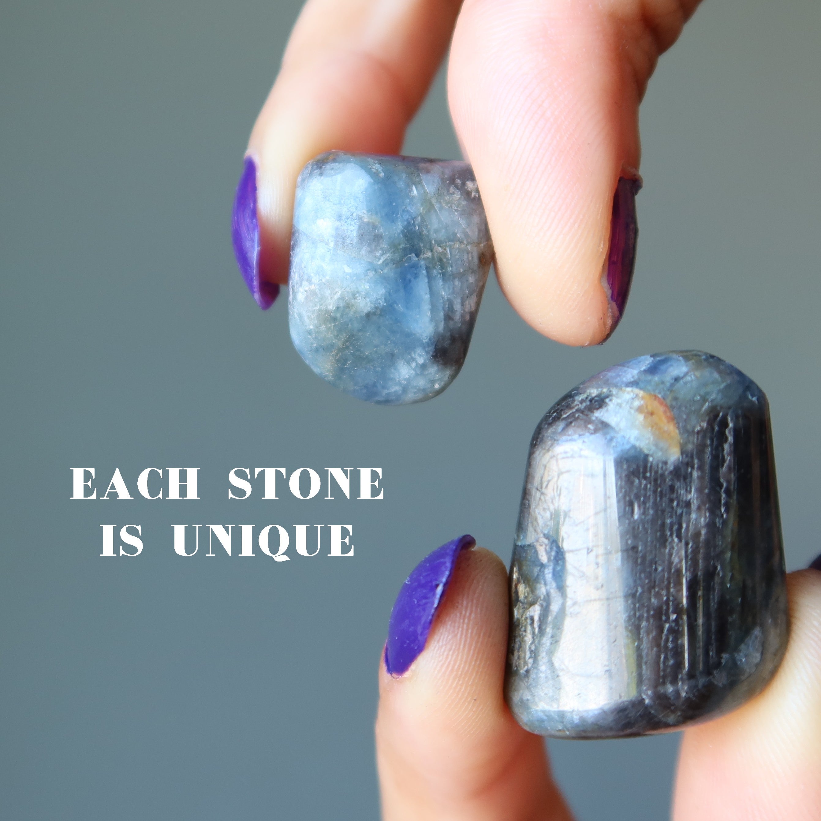 Sapphire Tumbled Stone Intuitve Blue Gemstone