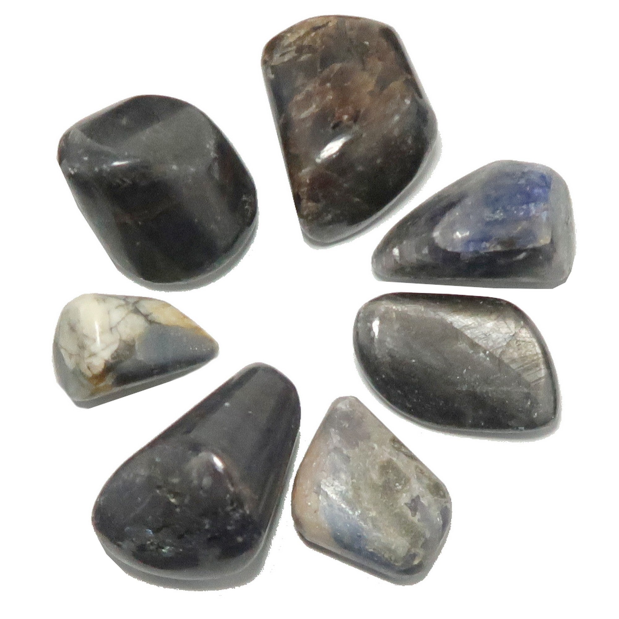 Saphir Trommelstein Intuitiver Blauer Edelstein
