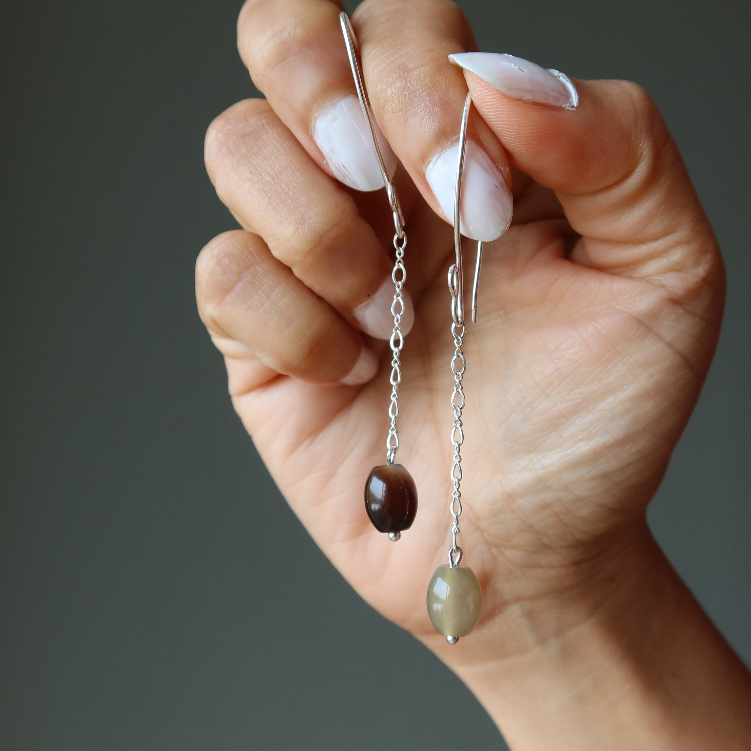 Sardonyx-Ohrringe Ihr atemberaubender Stil Lang Sterling Silber