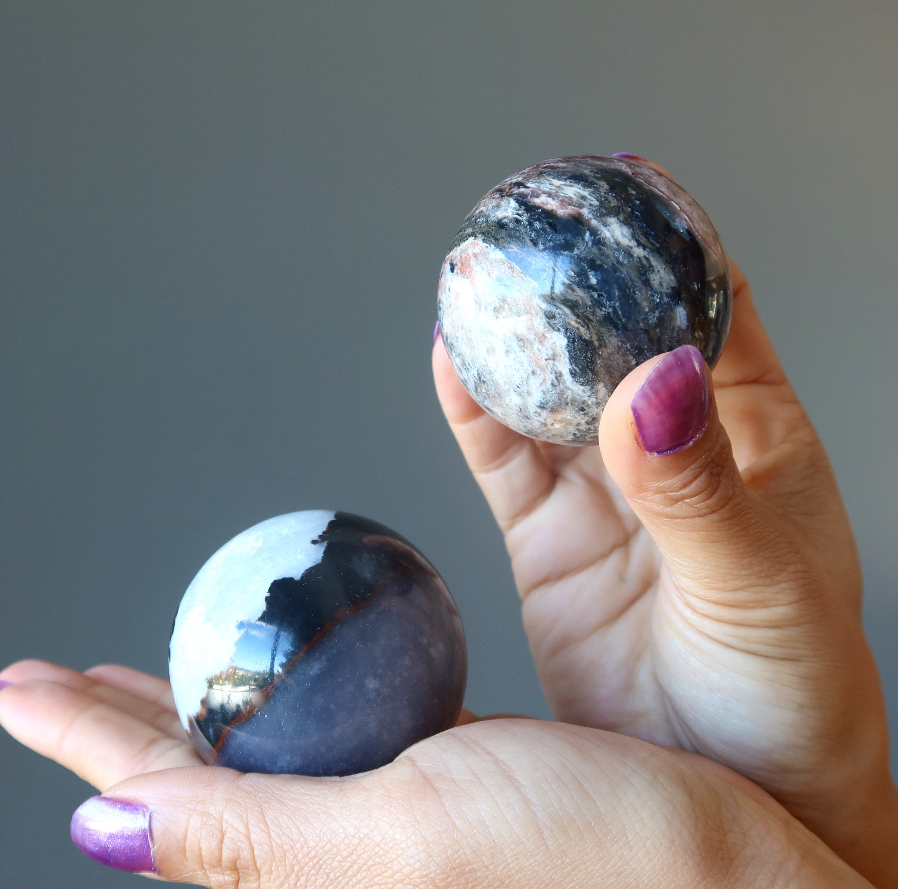 Sardonyx Sphere Brown Cream Aura Saver Crystal Ball