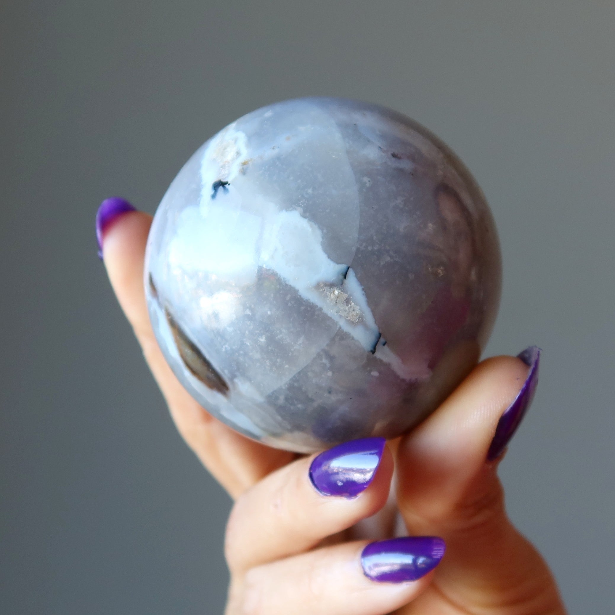 Sardonyx Sphere Brown Cream Aura Saver Crystal Ball